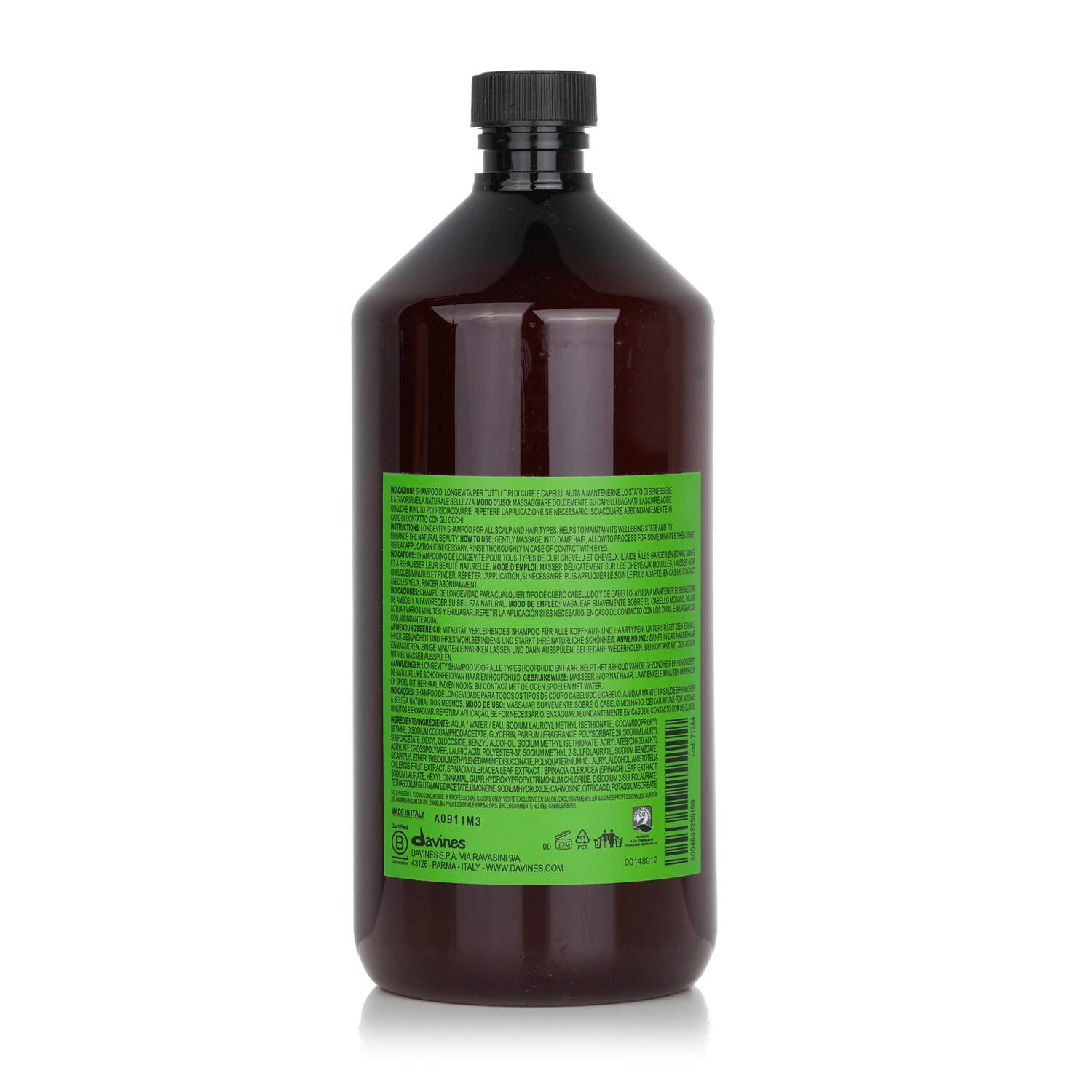 Davines Natural Tech Renewing Shampoo (For All Scalp and Hair Types) 1000ml/33.81oz