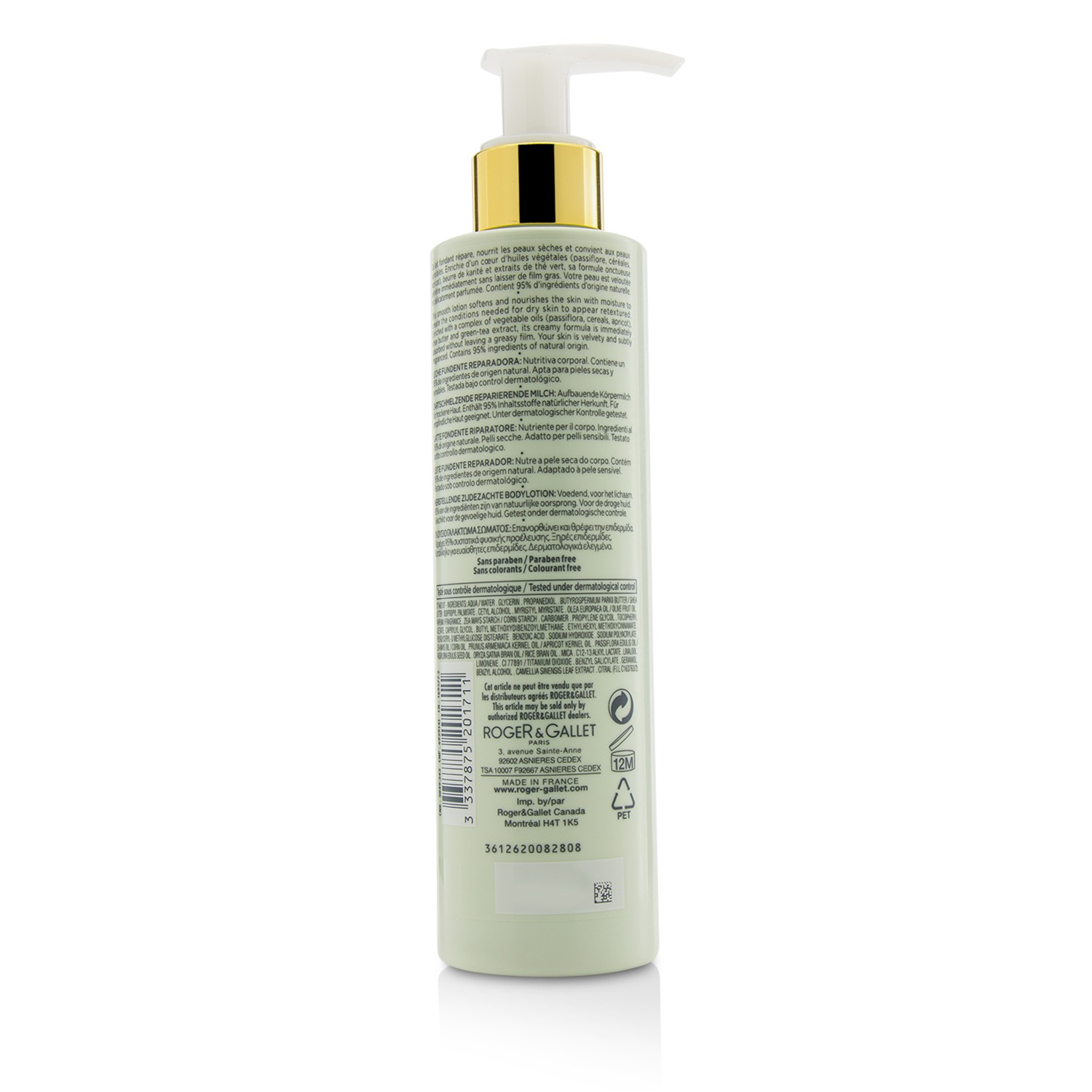 Roger & Gallet Green Tea (The Vert) Retexturing & Nourishing Body Lotion (with Pump) 200ml/6.6oz