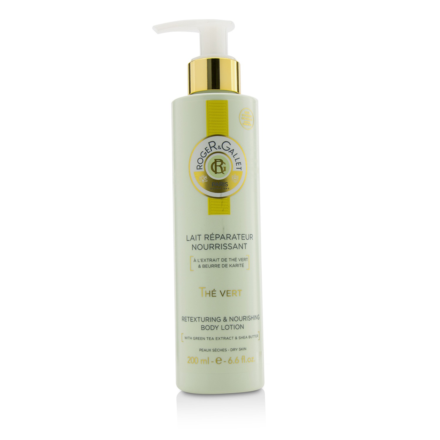 Roger & Gallet Green Tea (The Vert) Retexturing & Nourishing Body Lotion (with Pump) 200ml/6.6oz