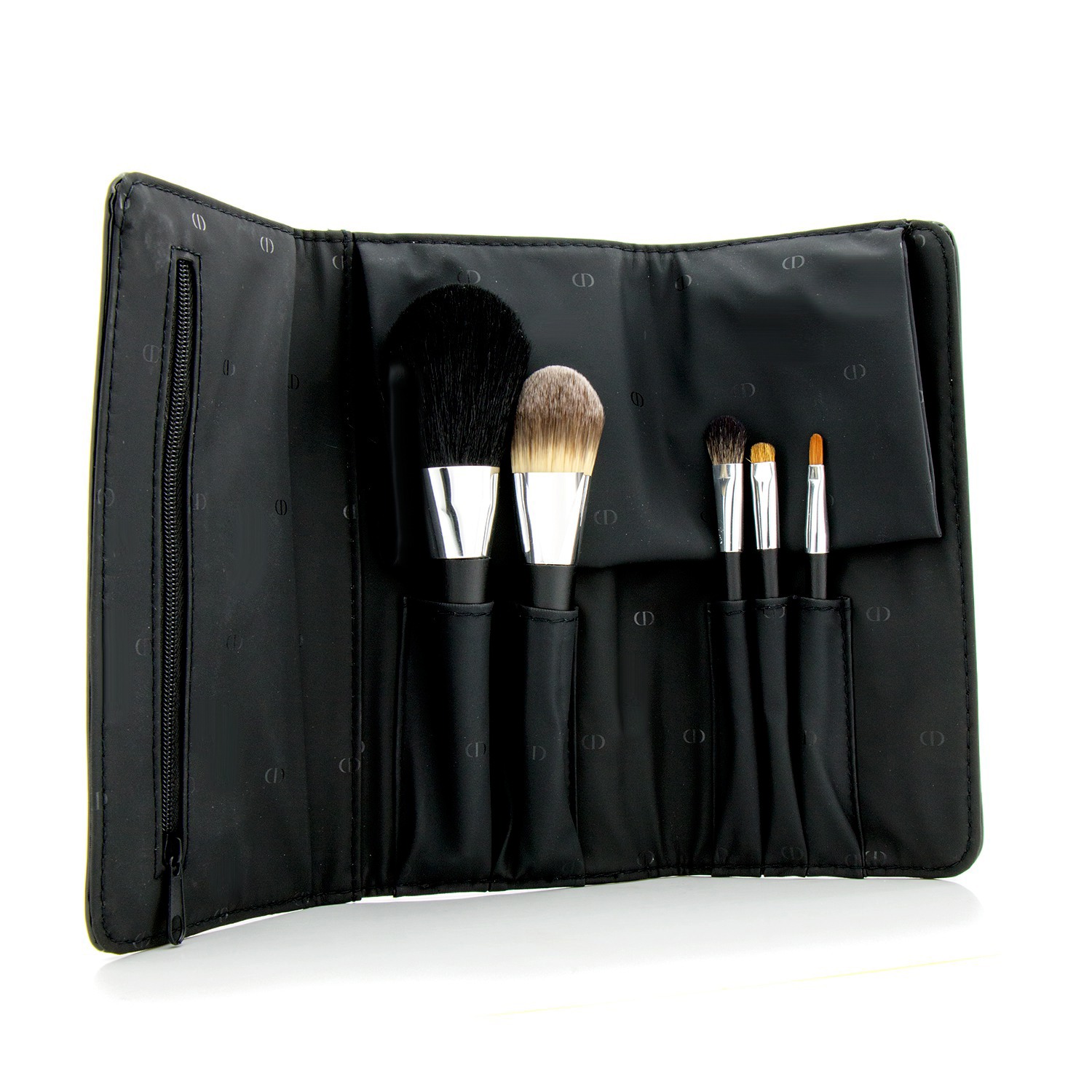 Christian Dior Backstage Brushes Professional Finish Travel Brush Set Edition Voyage (Powder, Fluid Foundation, Eyeshadow, Eyeliner, Lip) 5pcs+1bag