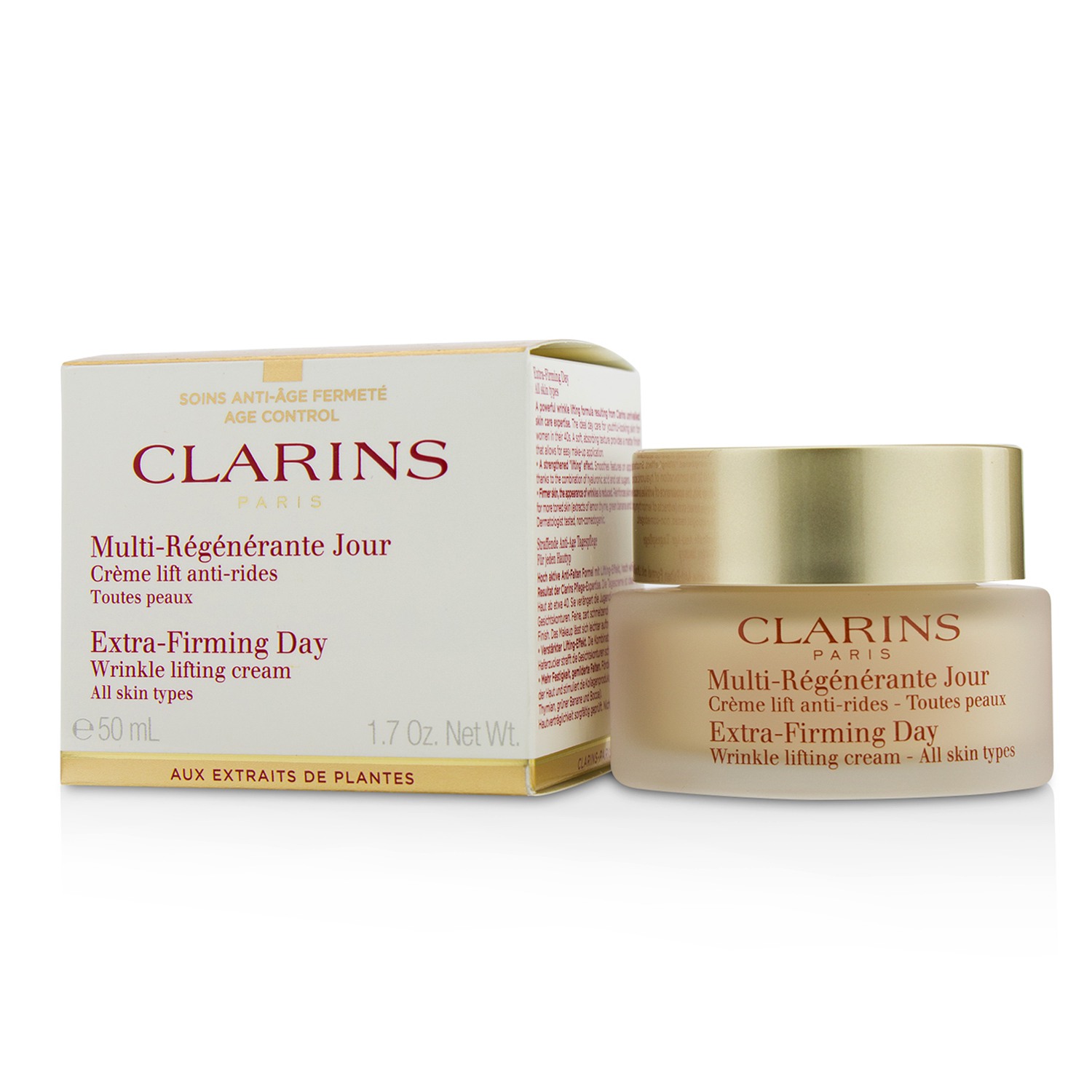 클라랑스 Clarins 엑스트라-퍼밍 데이 링클 리프팅 크림 - 모든 피부 타입용 (박스 약간 손상) 50ml/1.7oz