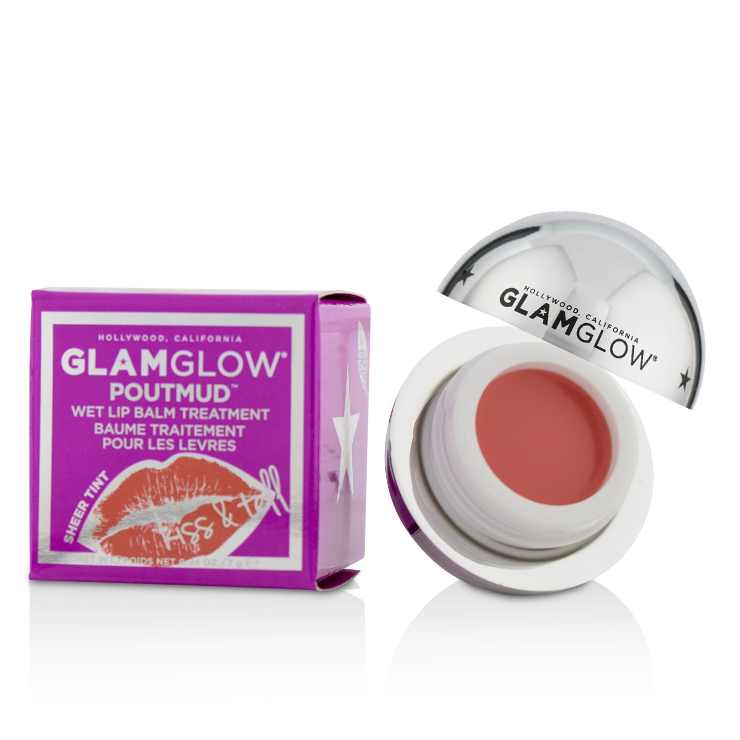 Glamglow PoutMud Sheer Tint Wet Lip Balm Treatment - Kiss & Tell 7g/0.24oz