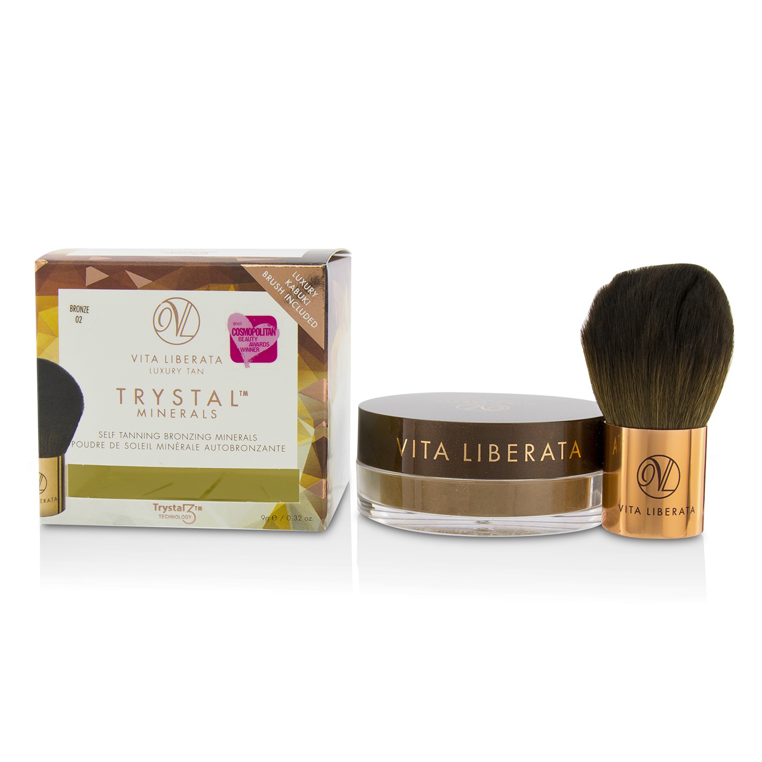 Vita Liberata Trystal Minerals Self Tanning Bronzing Minerals With Kabuki Brush 9g/0.32oz