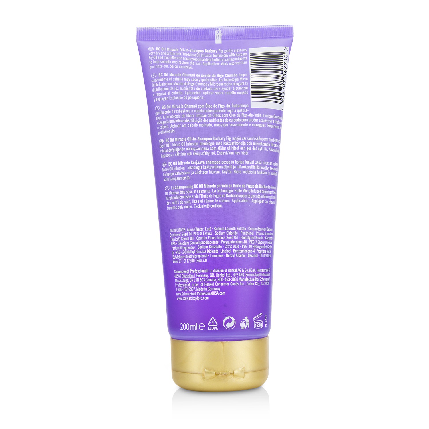 Schwarzkopf BC Oil Miracle Barbary Fig Oil Oil-In-Shampoo (For Very Dry and Brittle Hair) 200ml/6.7oz