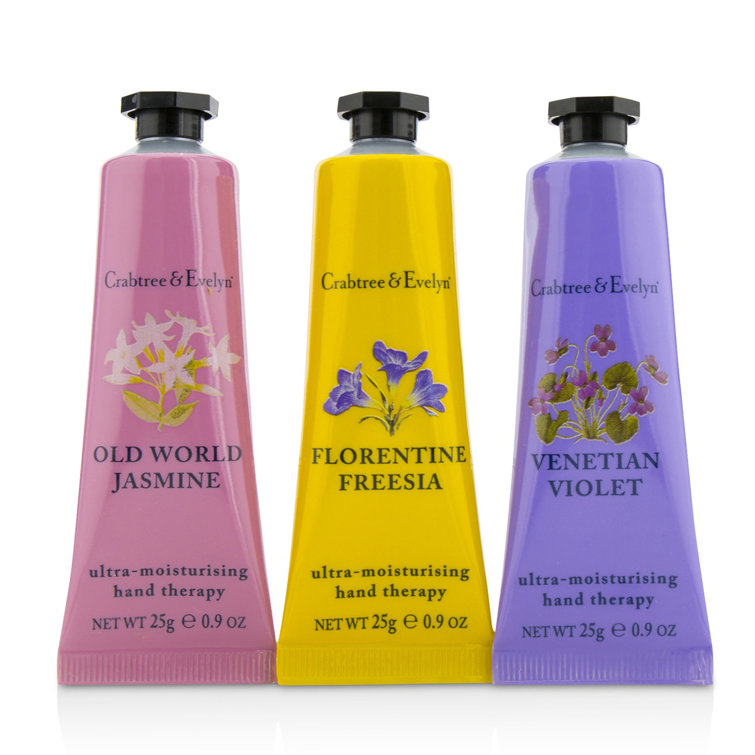 Crabtree & Evelyn Heritage Hand Therapy Set (1x Old World Jasmine, 1x Florentine Freesia, 1x Venitian Violet) 3x25g/0.9oz