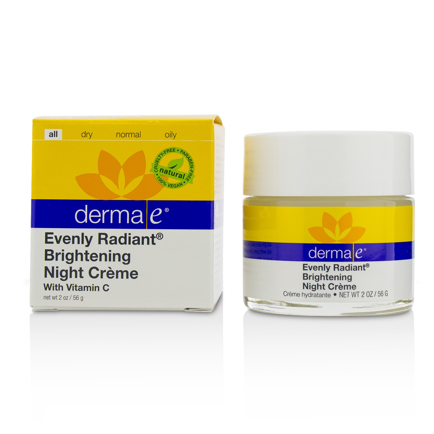 Derma E Evenly Radiant Brightening Night Cream 56g/2oz