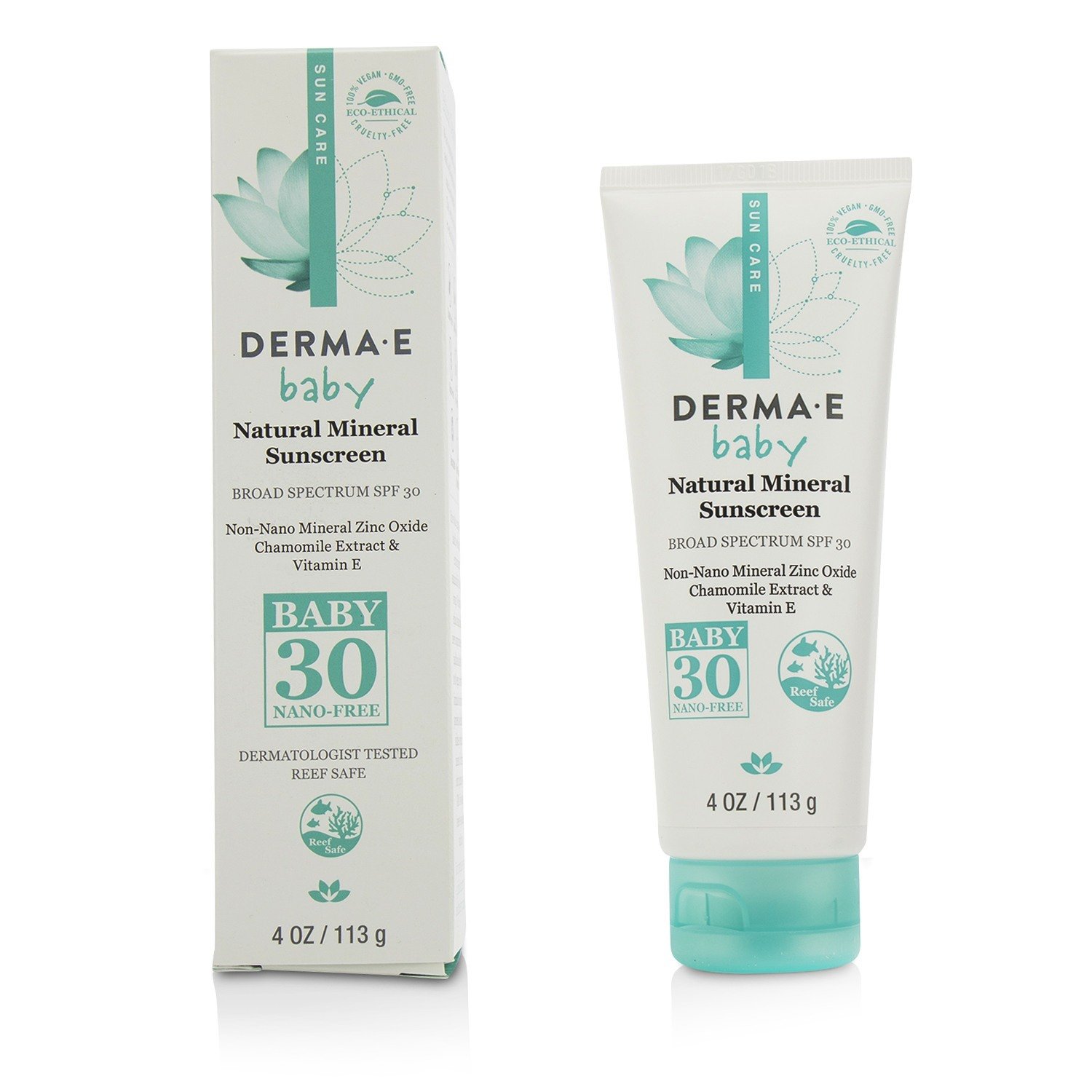 Derma E Natural Mineral Sunscreen Broad Spectrum SPF 30 - Baby 113g/4oz