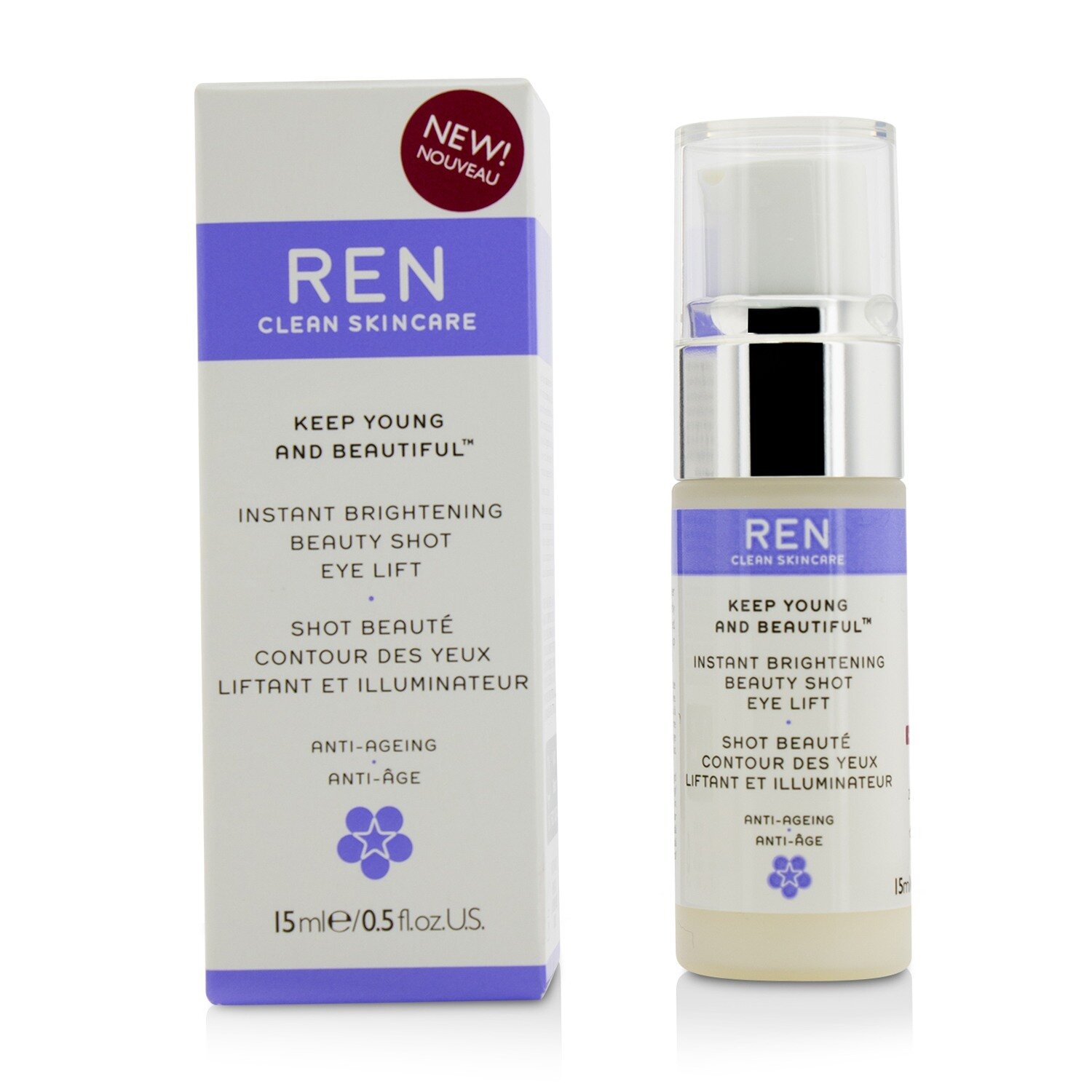 Ren سيرم مفتح فوري لبشرة العيون Keep Young And Beautiful 15ml/0.5oz