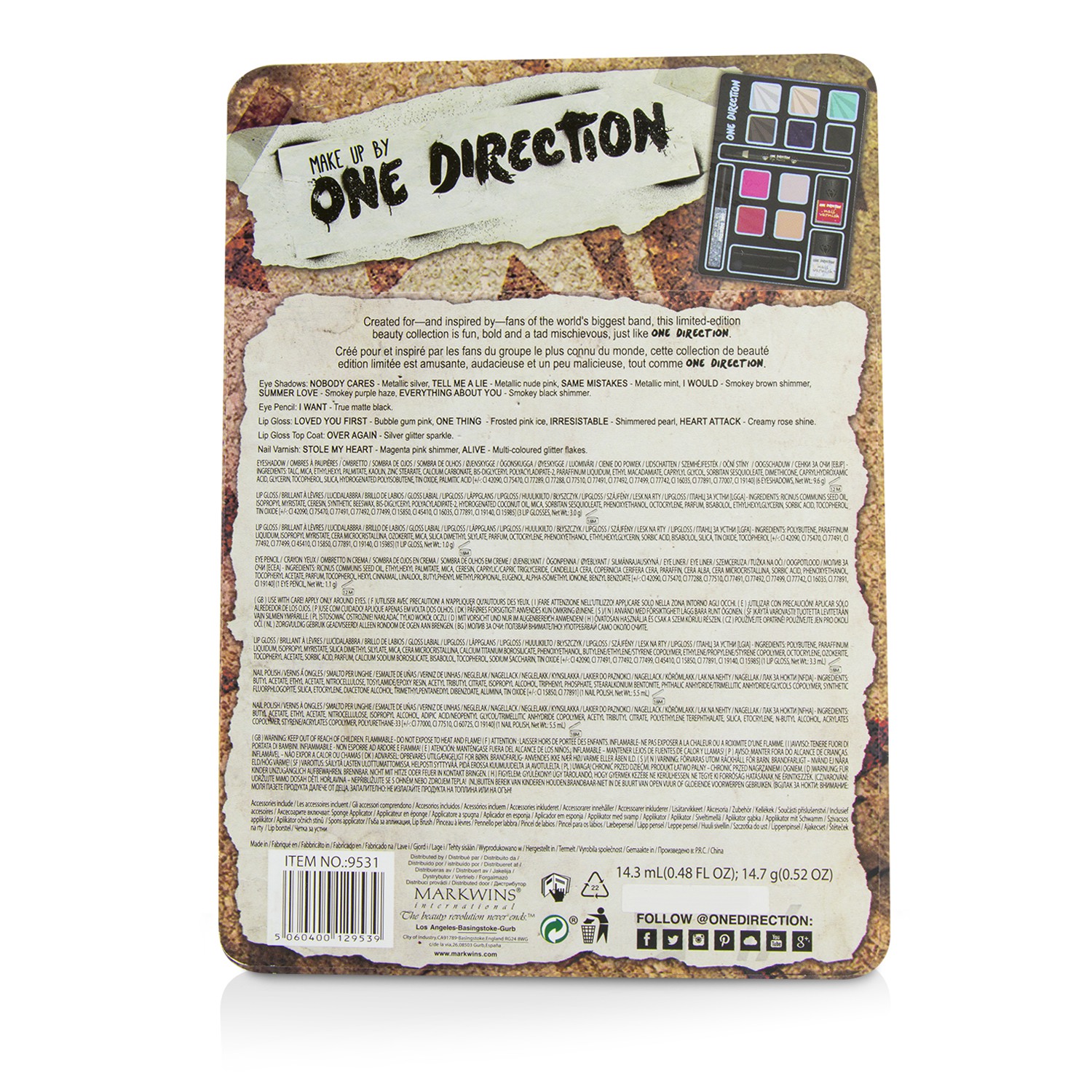 ワンダイレクション One Direction メイク アップ パレット Picture Color