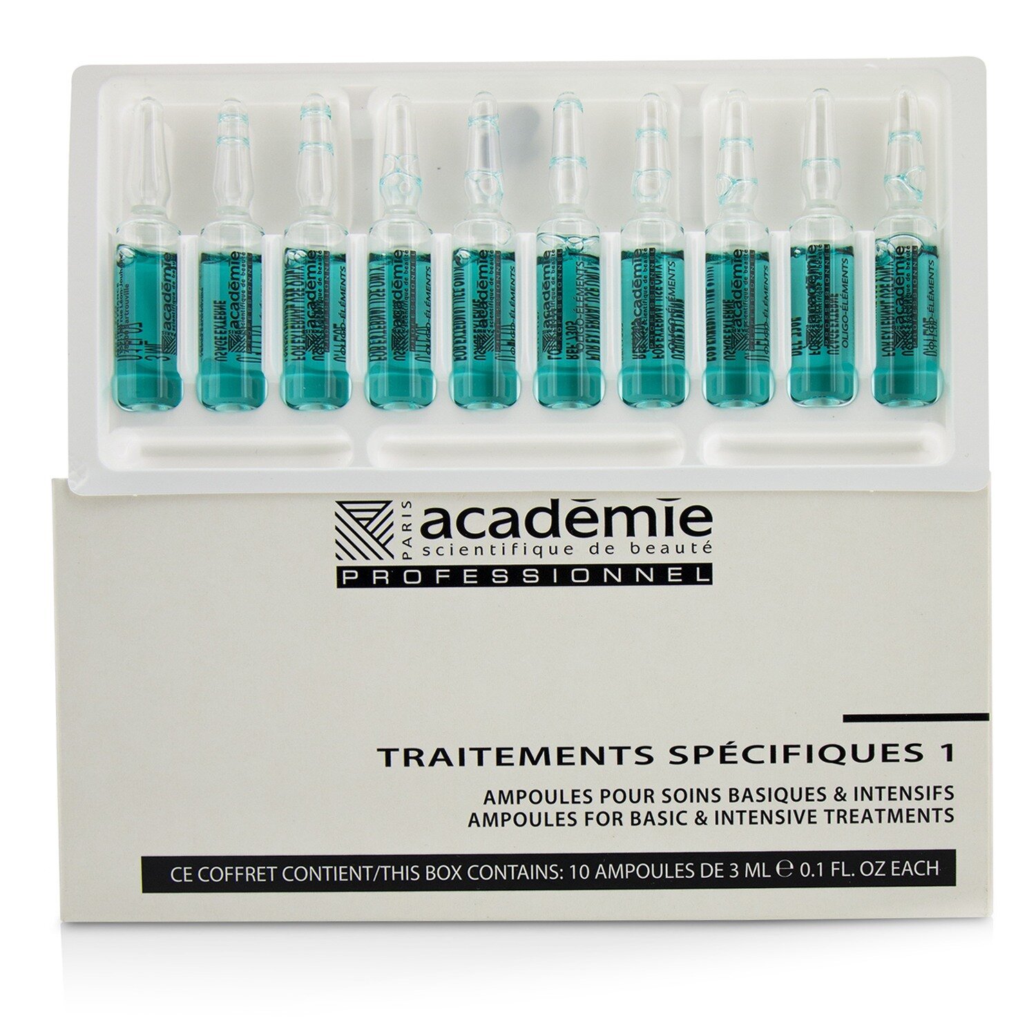 Academie Specific Treatments 1 Ampoules Oligo-Elements - Salon Product 10x3ml/0.1oz