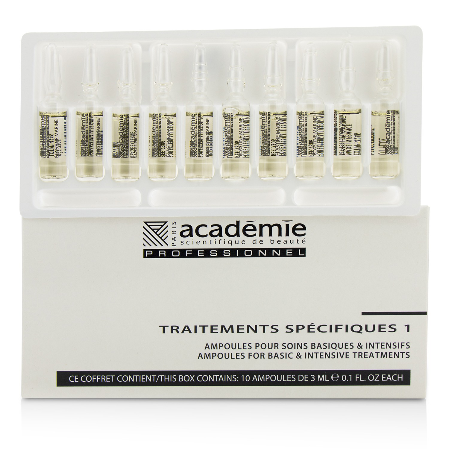 Academie Specific Treatments 1 Ampoules Sea Elastin - Salon Product 10x3ml/0.1oz