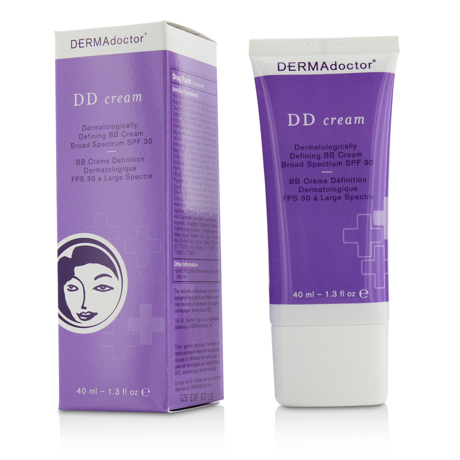 DERMAdoctor DD Cream (Dermatologically Defining BB Cream SPF 30)(Exp. Date: 03/2018) 40ml/1.3oz