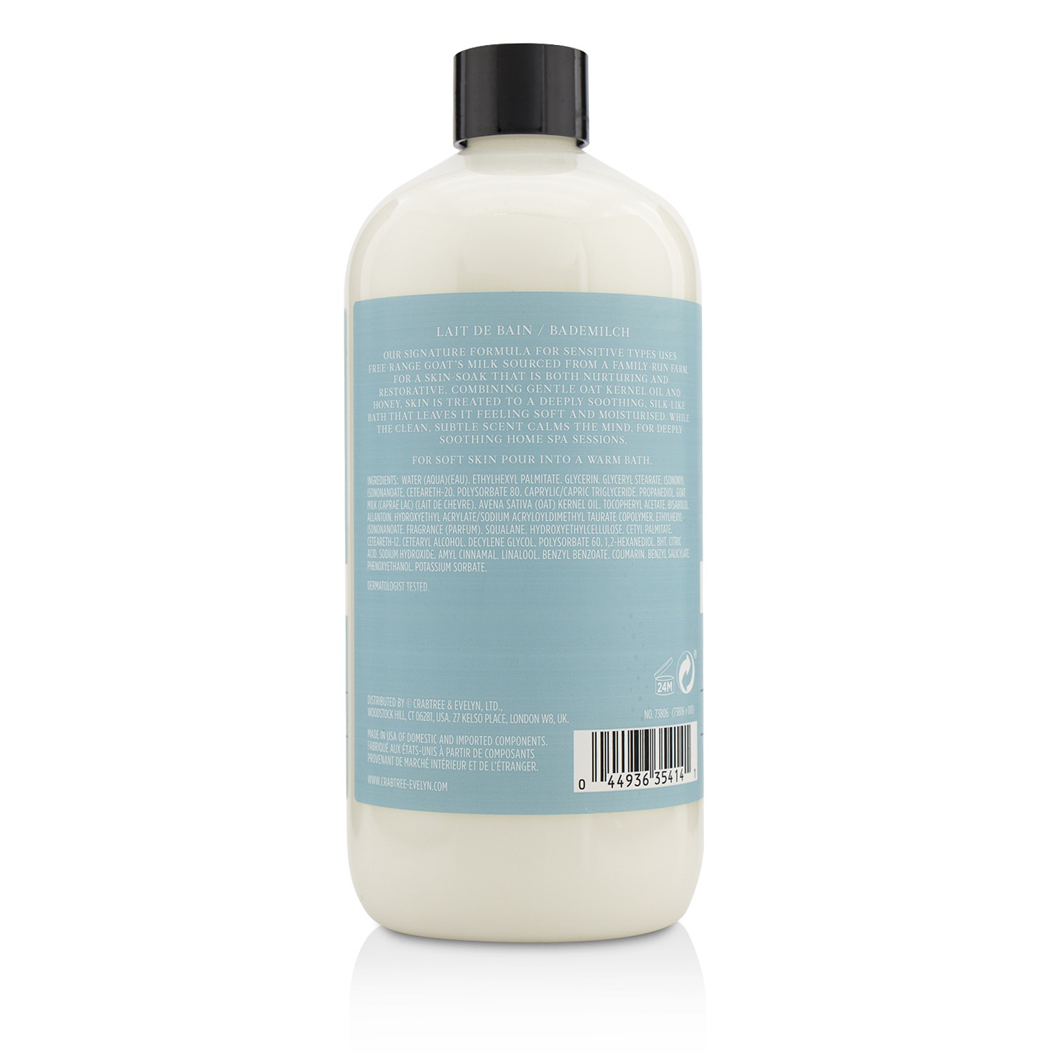 크랩트리 & 에블린 Crabtree & Evelyn Goatmilk & Oat Soothing Bath Milk 500ml/16.9oz