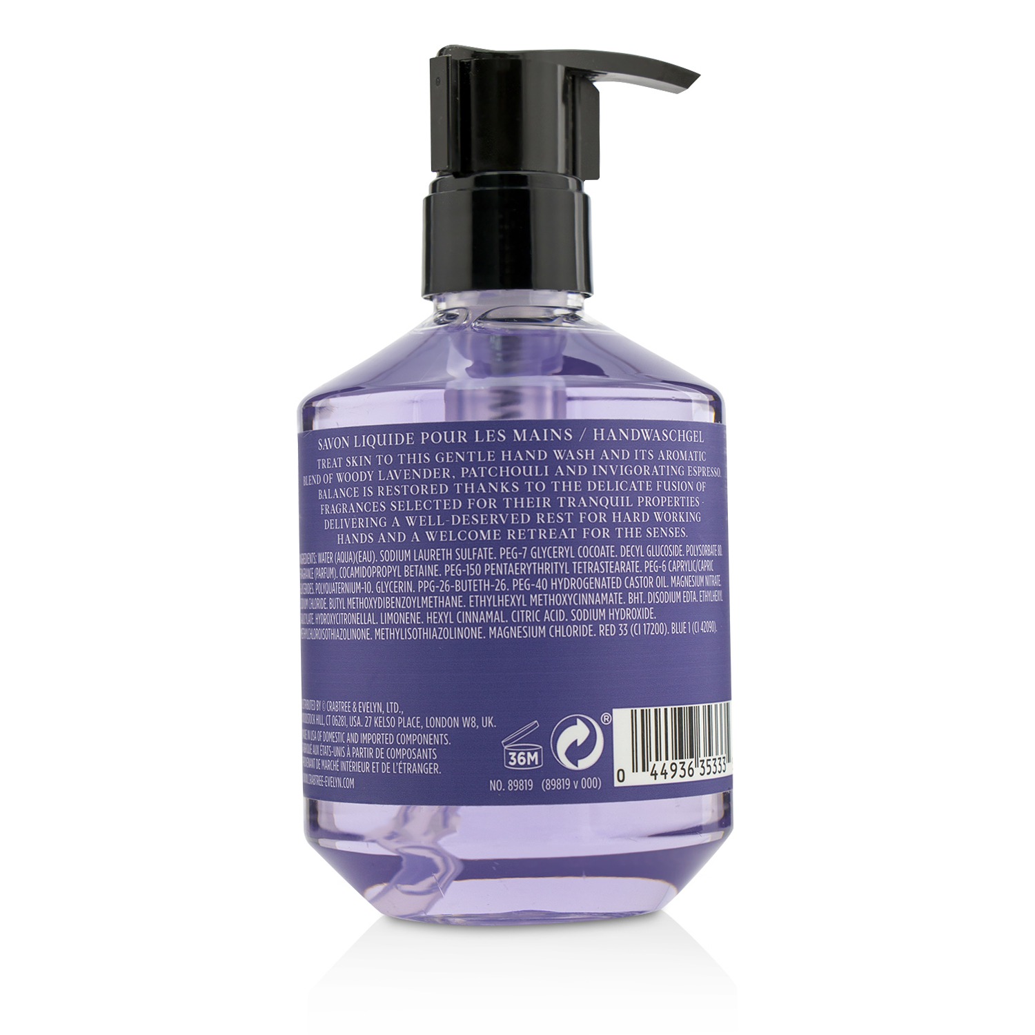 크랩트리 & 에블린 Crabtree & Evelyn Lavender & Espresso Calming Hand Wash 250ml/8.5oz