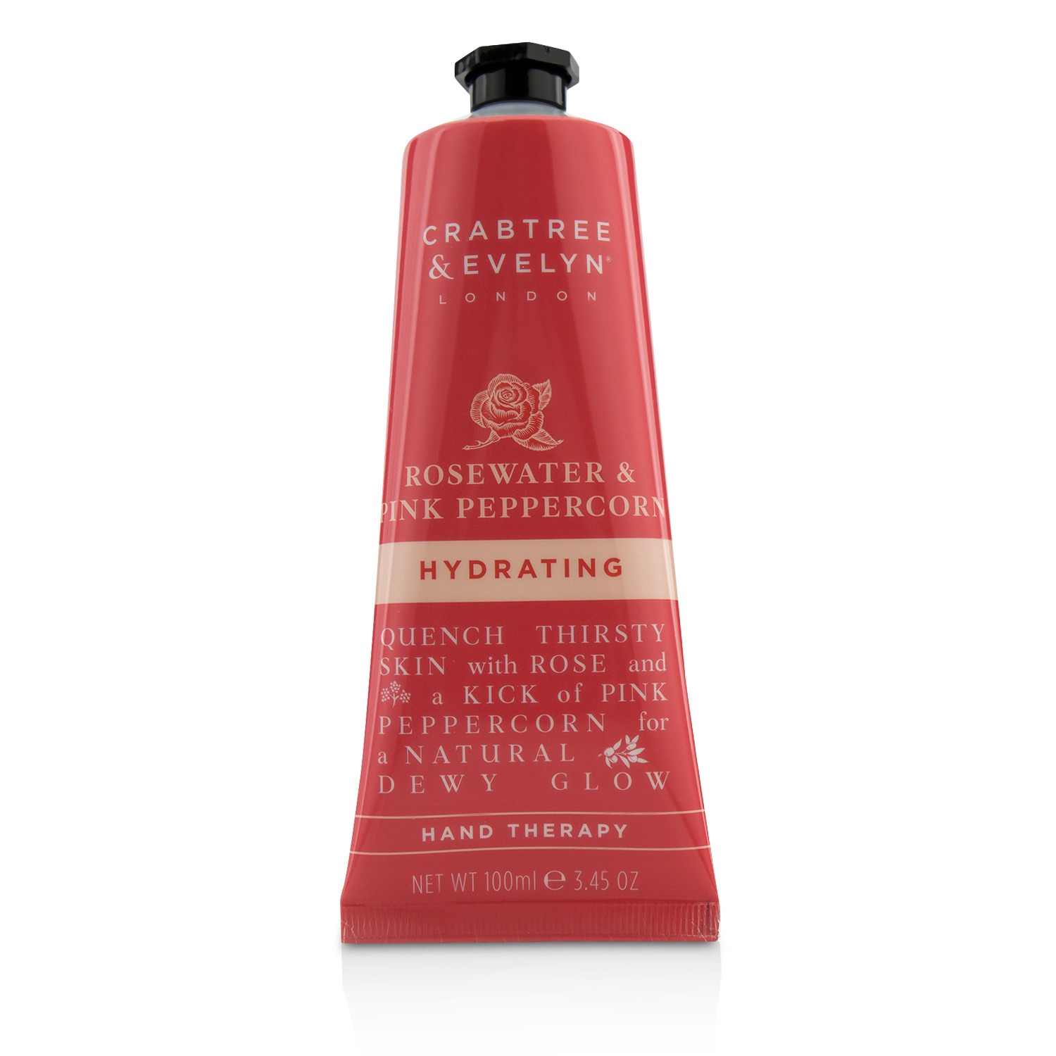 Crabtree & Evelyn علاج مرطب لليدين بماء الورد والذرة الزهرية 100ml/3.45oz