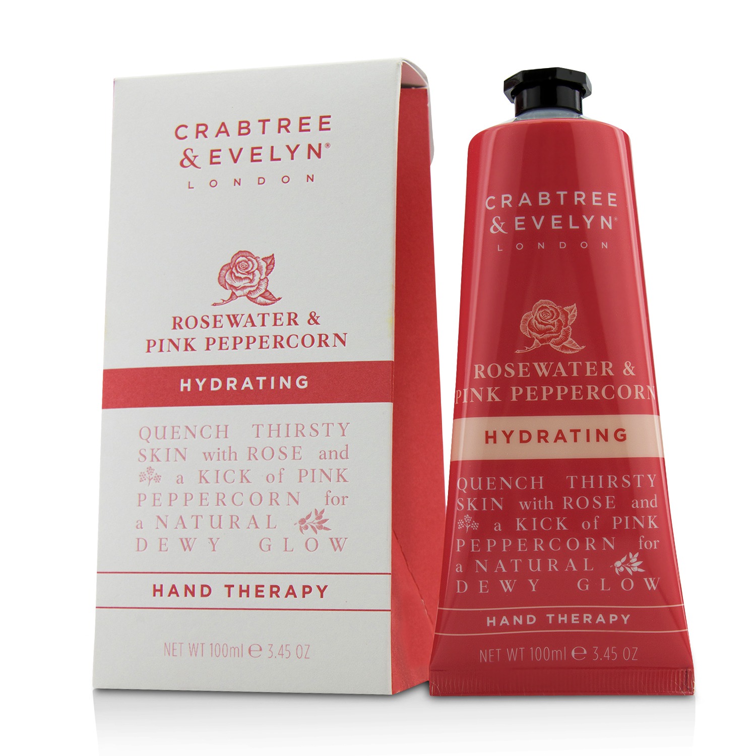 Crabtree & Evelyn Rosewater & Pink Peppercorn Hydrating Hand Therapy 100ml/3.45oz