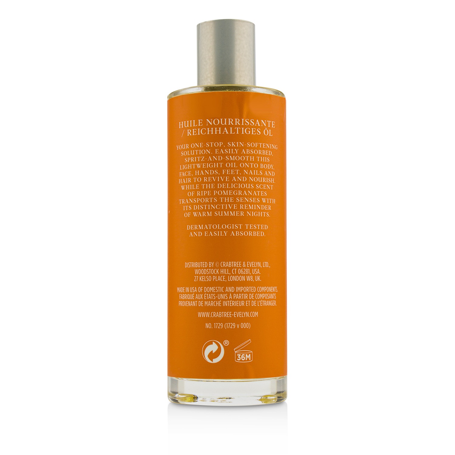 Crabtree & Evelyn Pomegranate & Argan Oil Nourishing Nutri-Oil 100ml/3.4oz