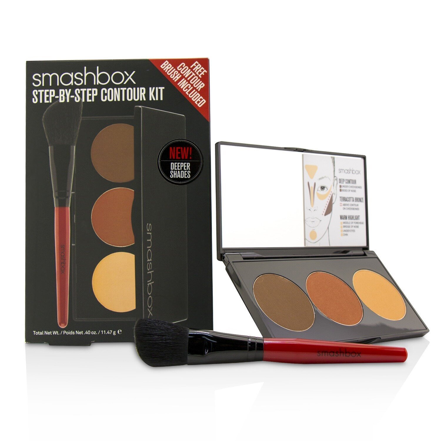 Smashbox Step By Step Contour Kit (1 x Contour Palette + 1 x Contour Brush) 11.47g/0.4oz