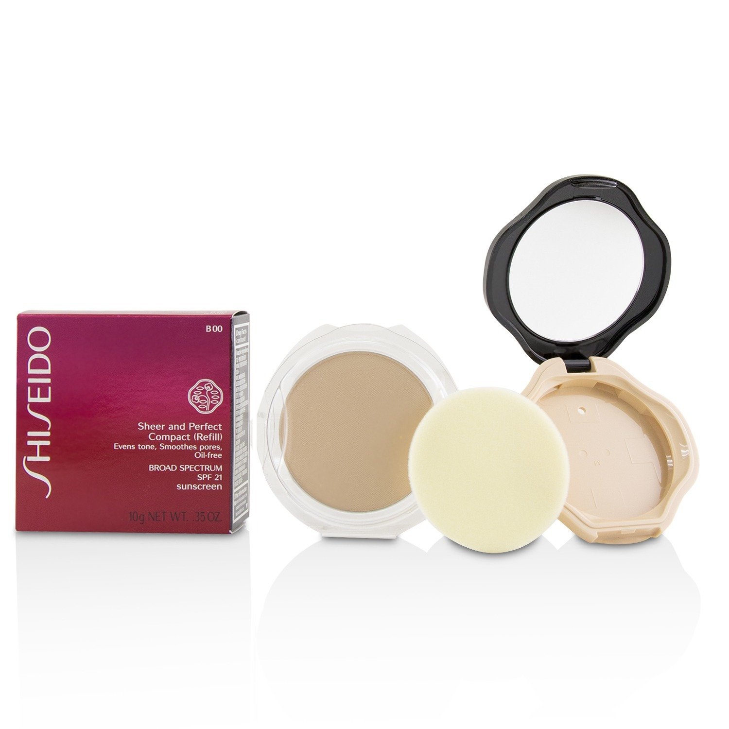 Shiseido Sheer & Perfect Compact Foundation SPF 21 (Case + Refill) 10g/0.35oz