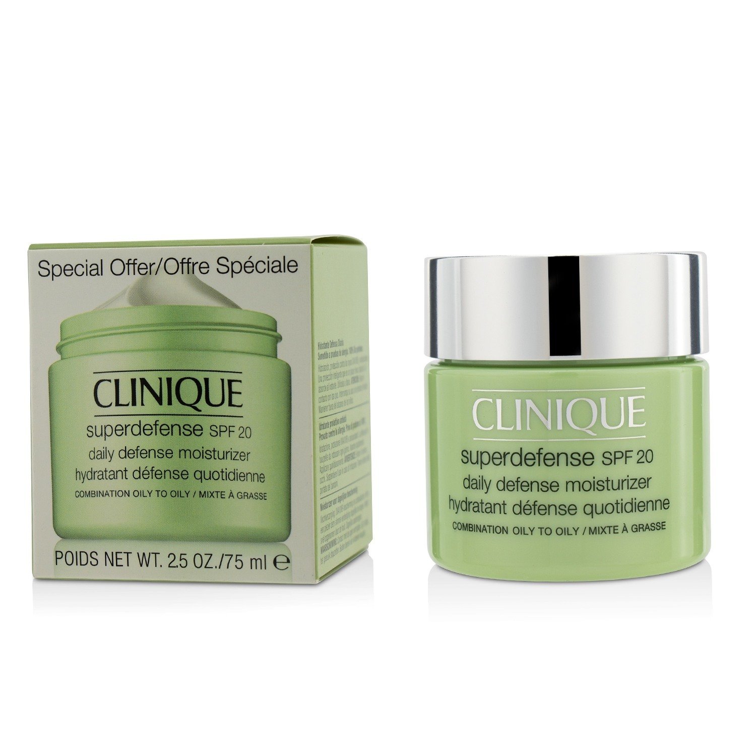 Clinique مرطب يومي Superdefense SPF 20 - للبشرة الزيتية المختلطة إلى الزيتية (دفعة محدودة) 75ml/2.5oz