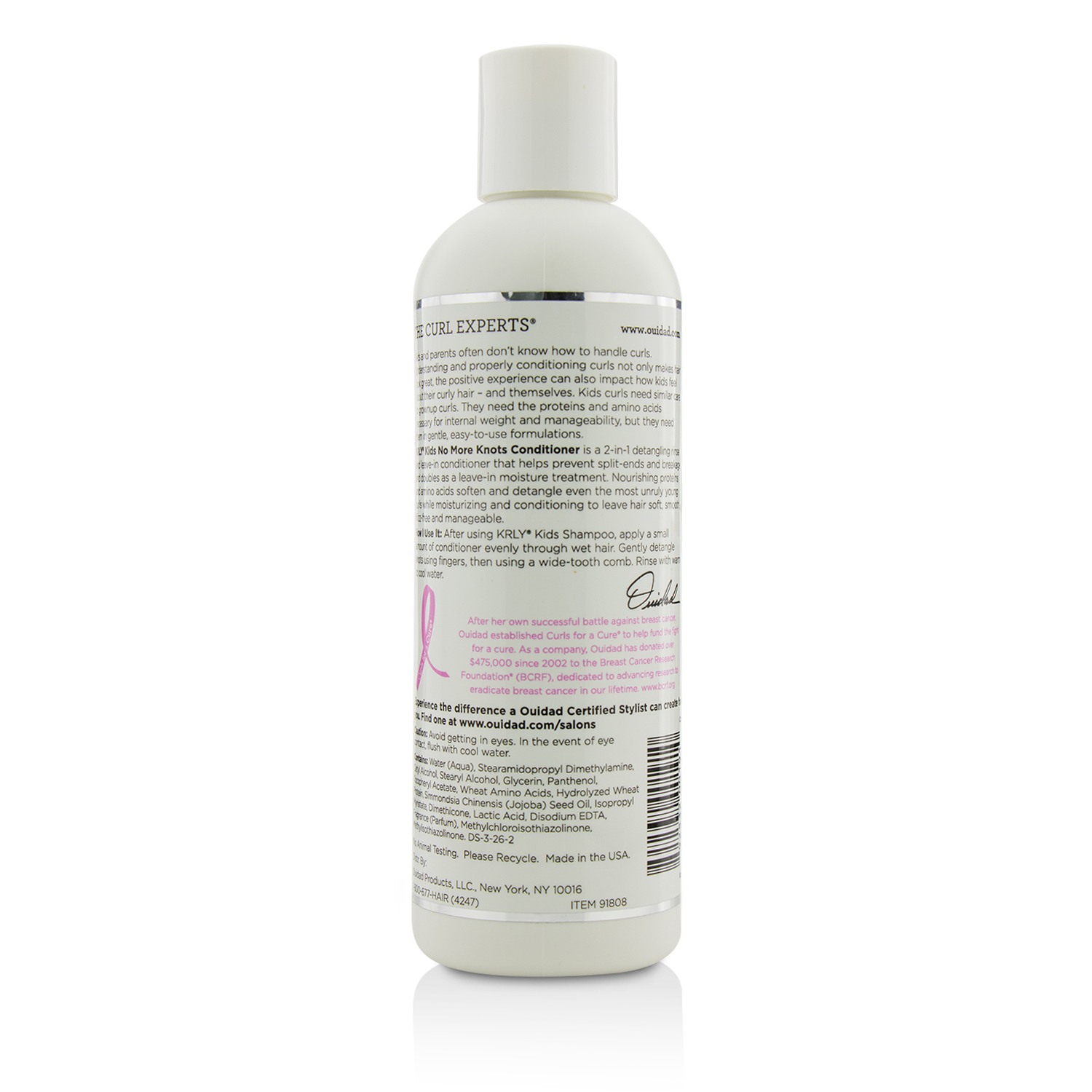 Ouidad Krly Kids No More Knots Conditioner (Curls For A Cure) 250ml/8.5oz