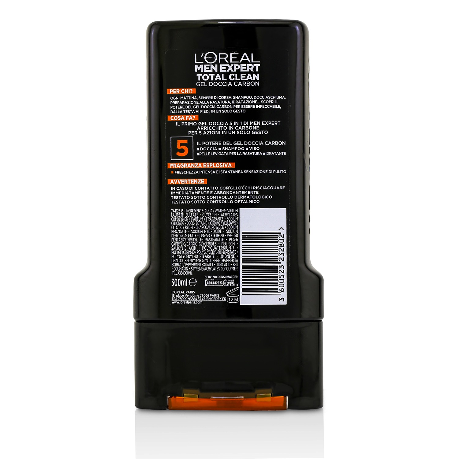 L'Oreal Men Expert Гель для Душа - Total Clean (для Тела, Лица и Волос) 300ml/10.1oz