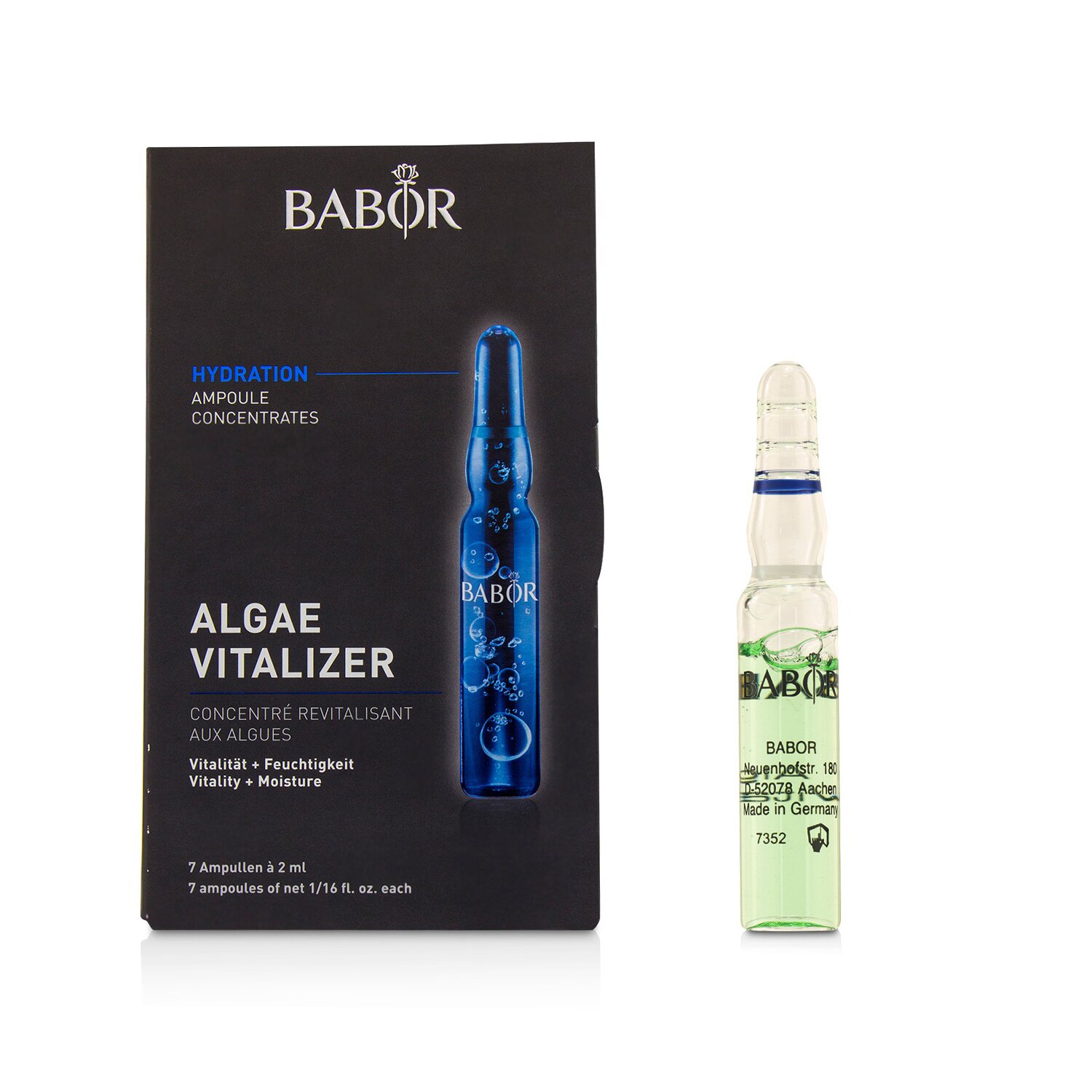 Babor Ampoule Concentrates Hydration Algae Vitalizer (Vitality + Moisture) - For Dull, Dry Skin 7x2ml/0.06oz