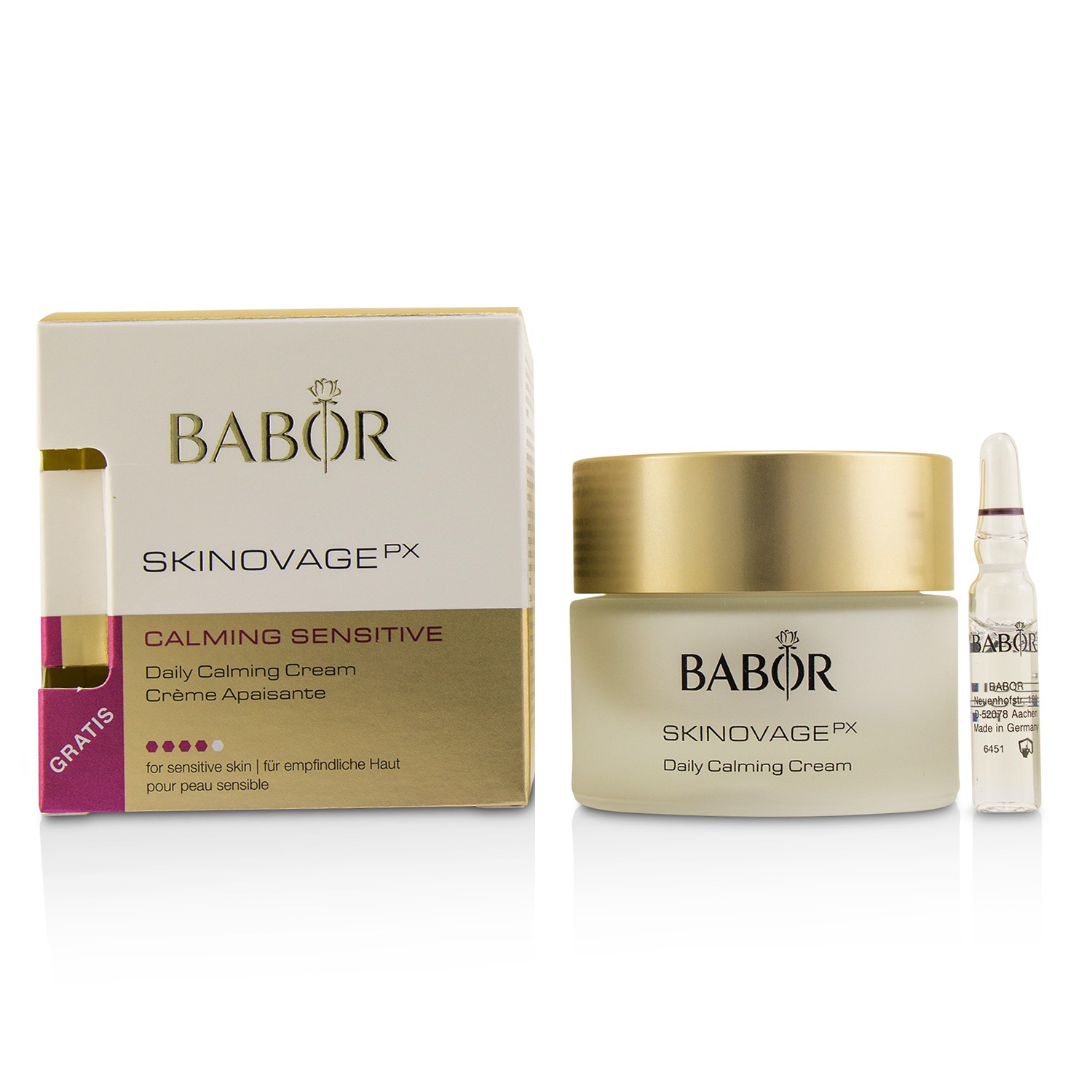 Babor كريم مهدئ يومي Skinovage PX (سائل معزز كولاجيني مجاني 2مل) - للبشرة الحساسة 50ml/1.7oz