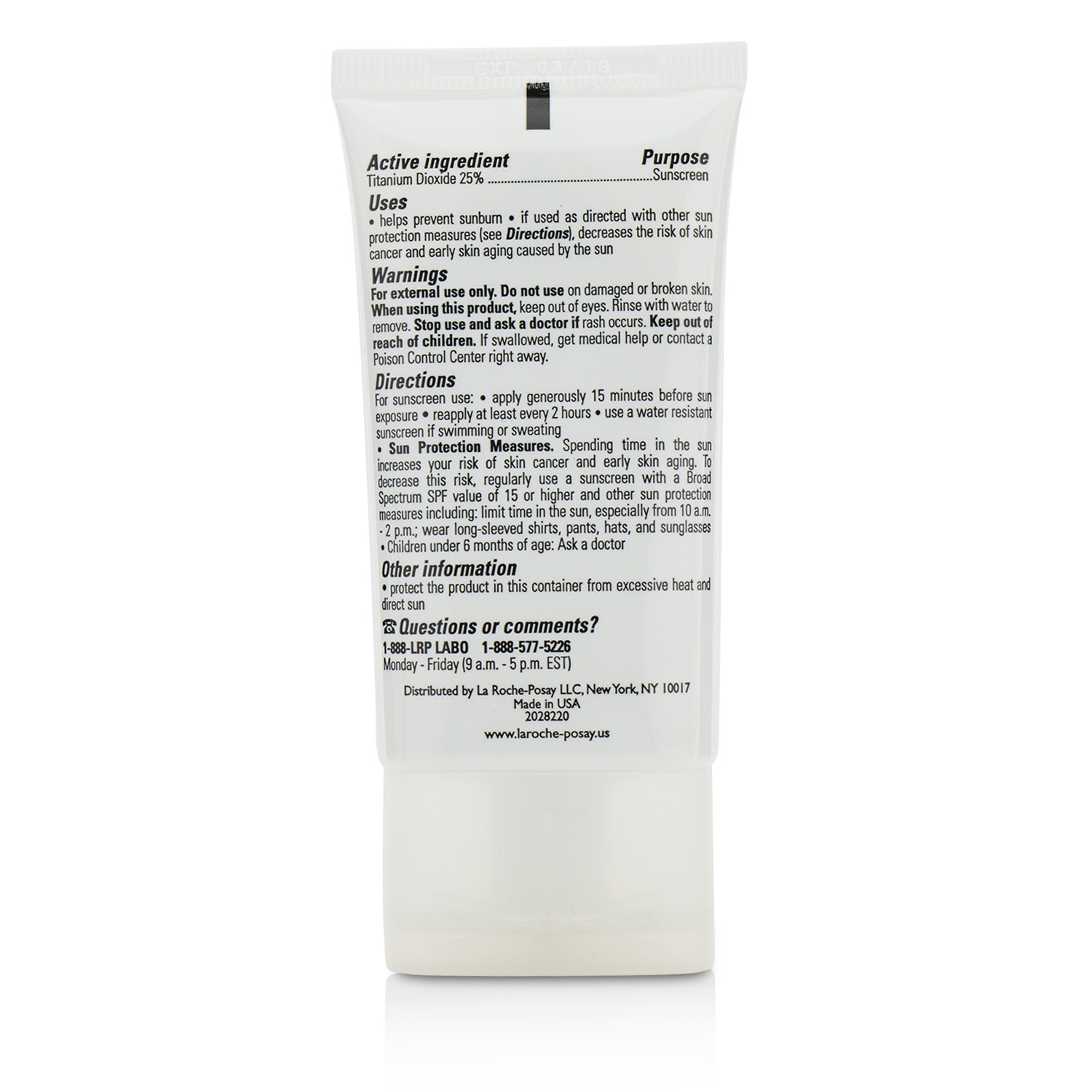 La Roche Posay 安得利50礦物調色日用底霜SPF50 40ml/1.35oz