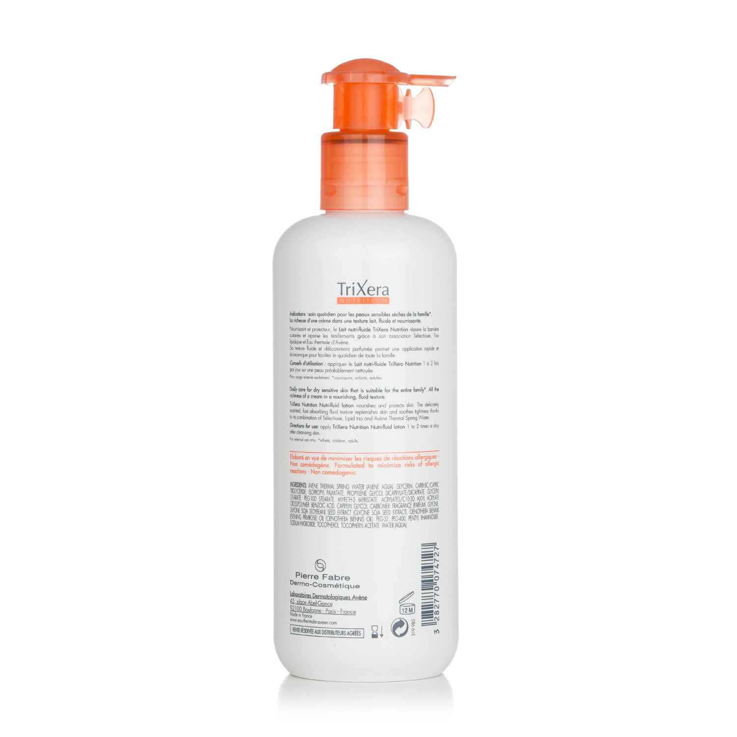 Avene TriXera Nutrition Nutri-Fluid Face & Body Lotion - For Dry Sensitive Skin 400ml/13.5oz