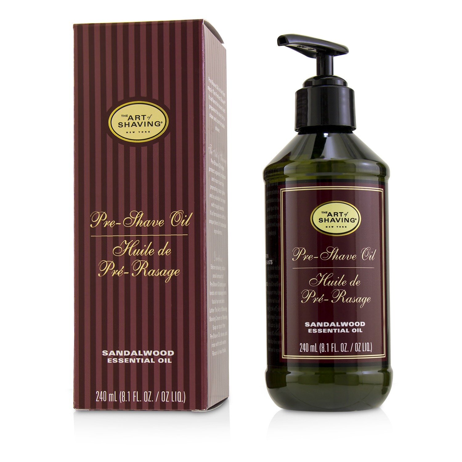 The Art Of Shaving Pre-Shave Oil - Sandalwood Essential Oil (With Pump) 240ml/8.1oz