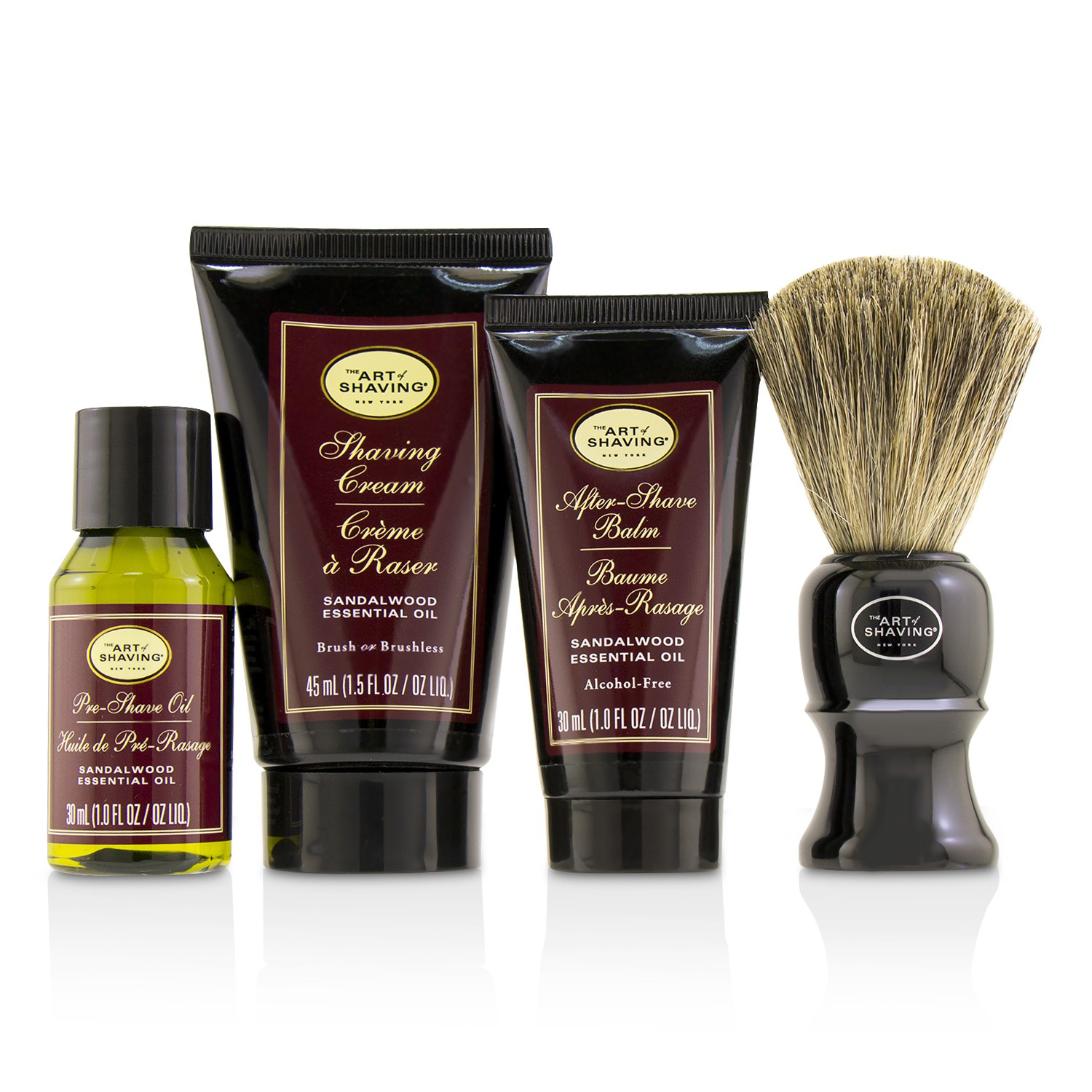 The Art Of Shaving The 4 Elements of the Perfect Shave Mid-Size Kit ערכת גילוח בגודל מדיום- Sandalwood 4pcs