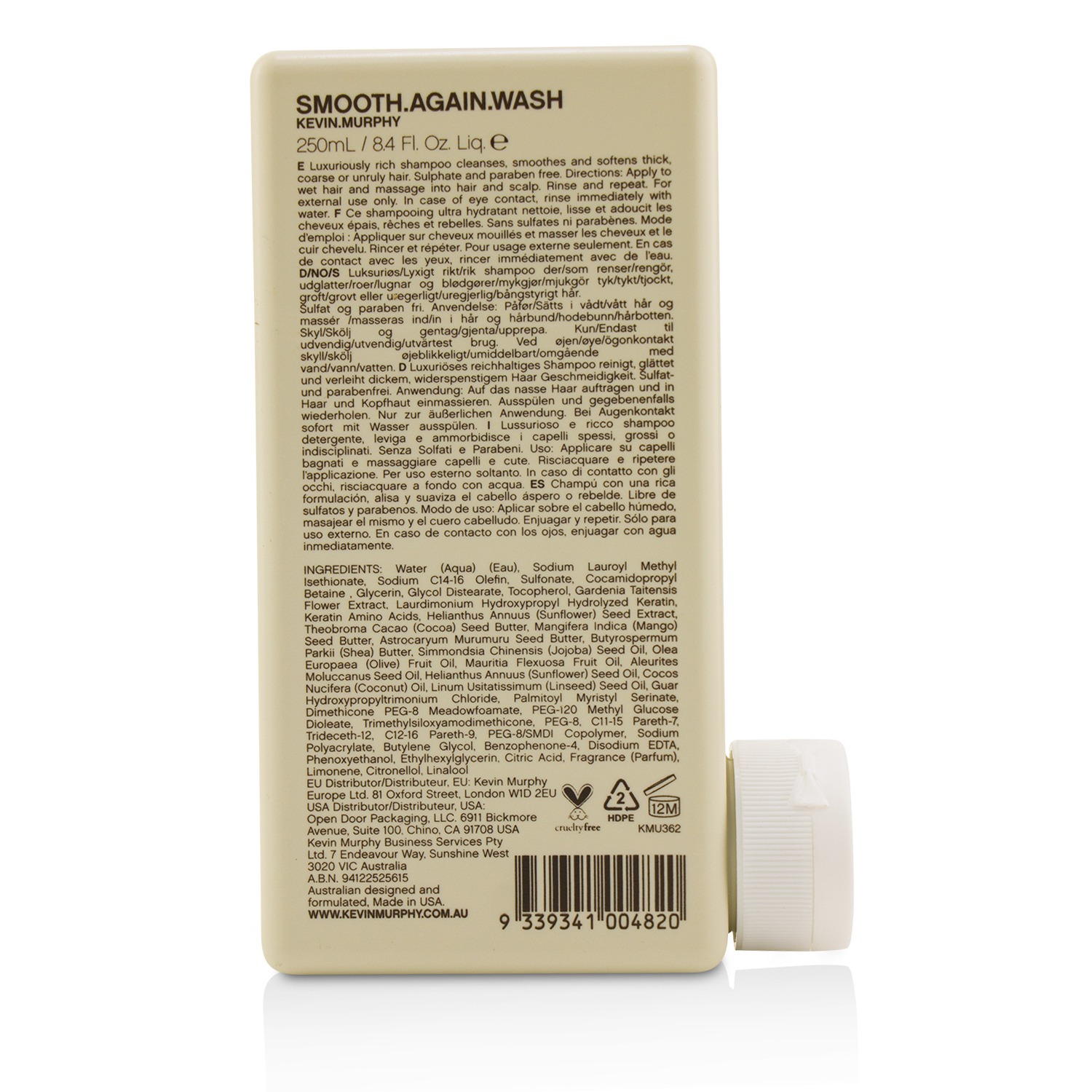 Kevin.Murphy Smooth.Again.Wash (Разглаживающий Шампунь - для Густых, Жестких Волос) 250ml/8.4oz