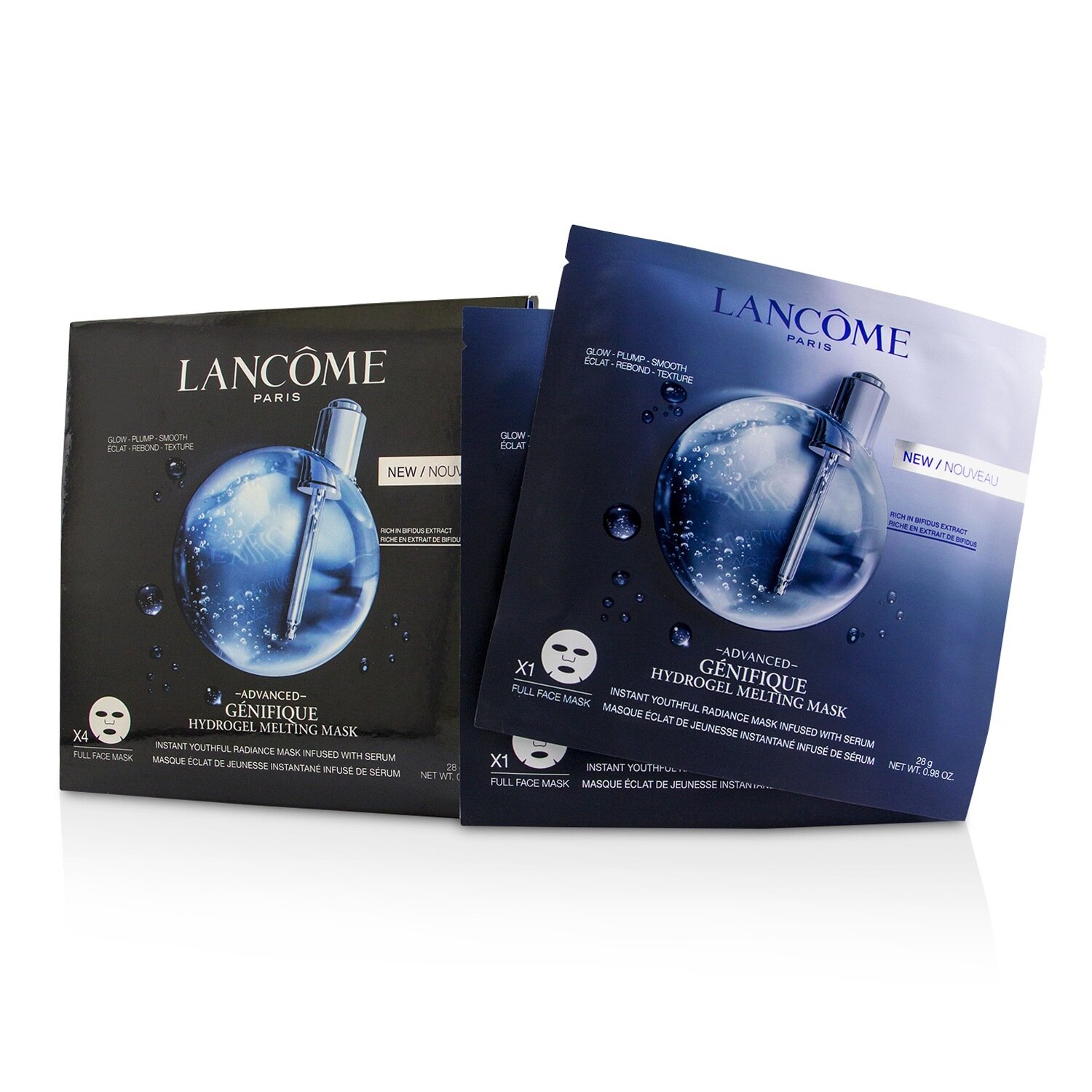 Lancome ماسك ذواب جل مرطب متطور Genefique 4sheets