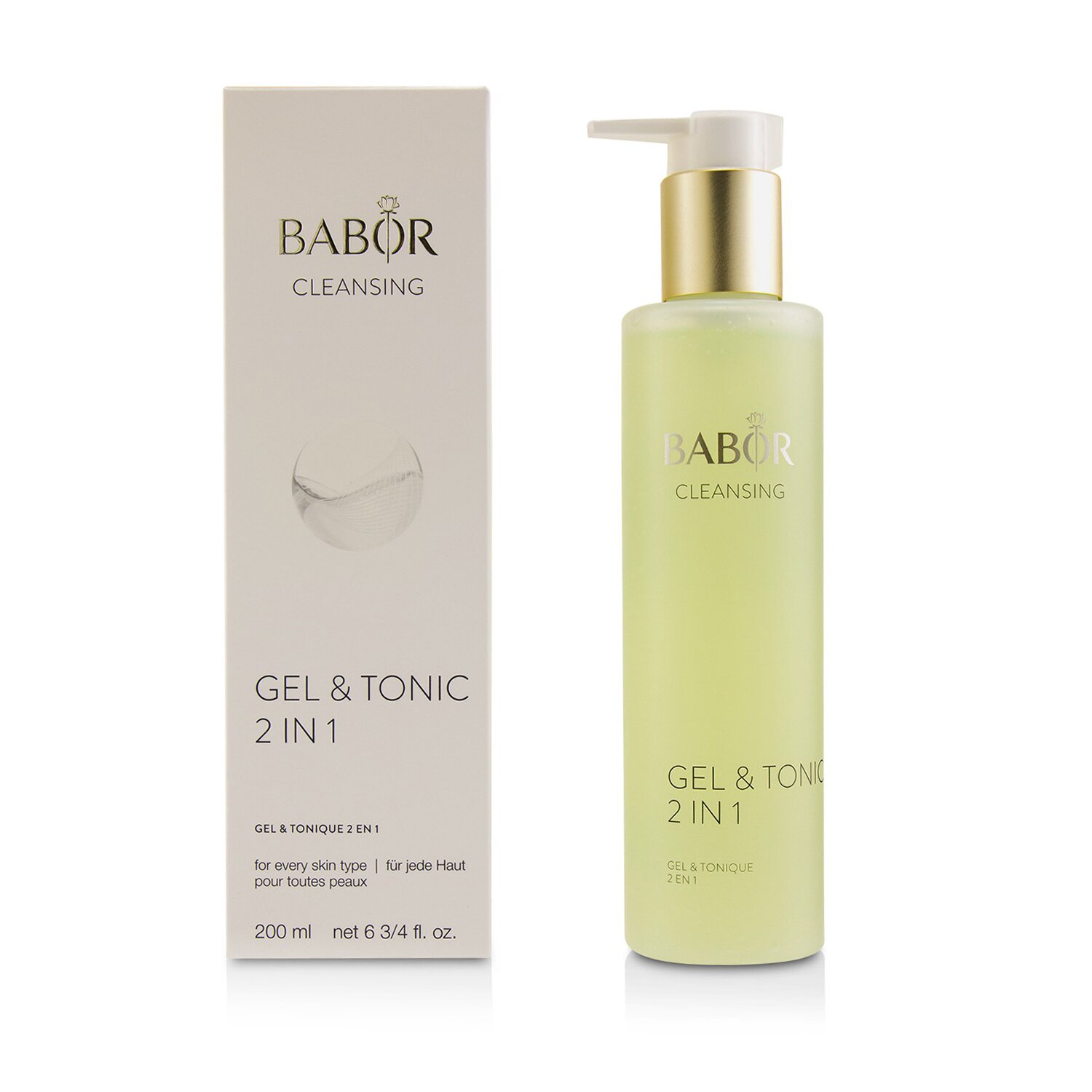 Babor CLEANSING Gel & Tonic 2 In 1 טונר וג'ל 200ml/6.75oz