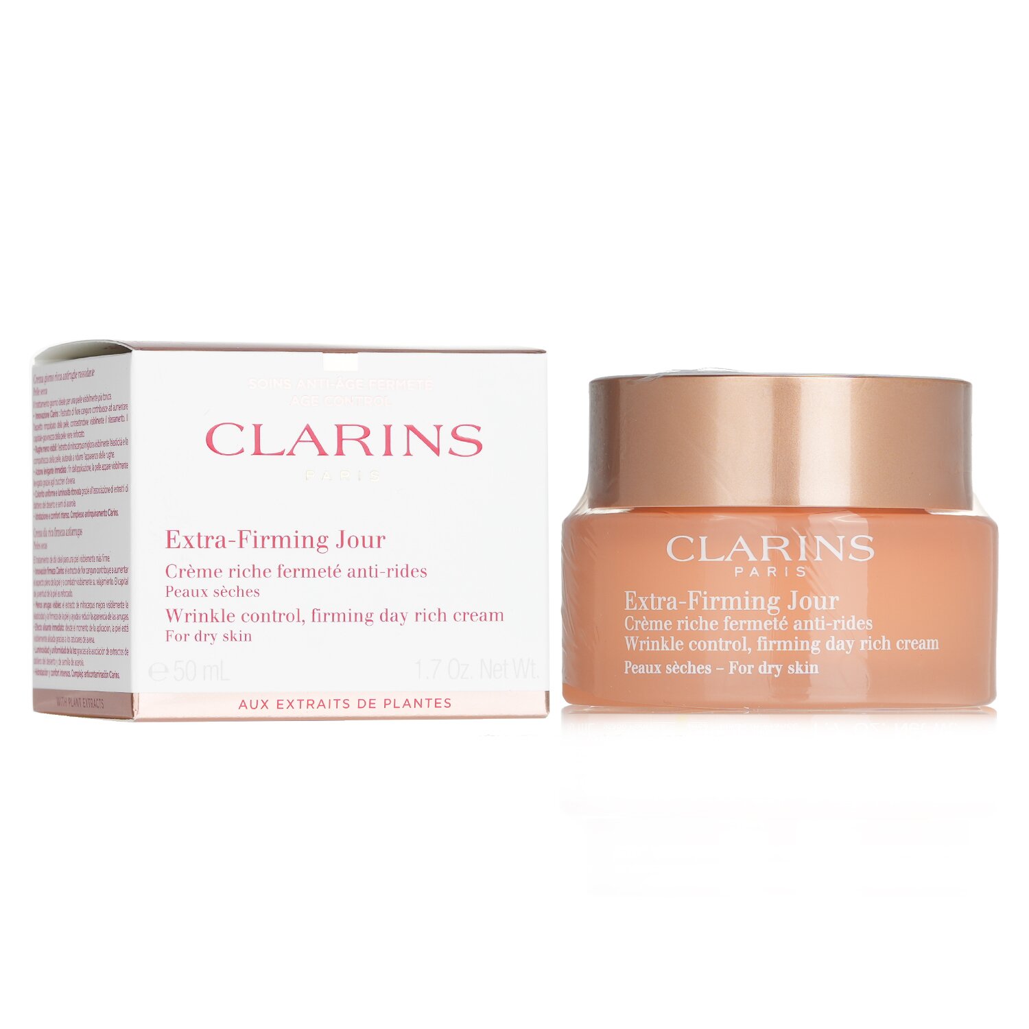 Clarins Extra-Firming Jour Wrinkle Control, Firming Day Rich Cream - For Dry Skin 50ml/1.7oz