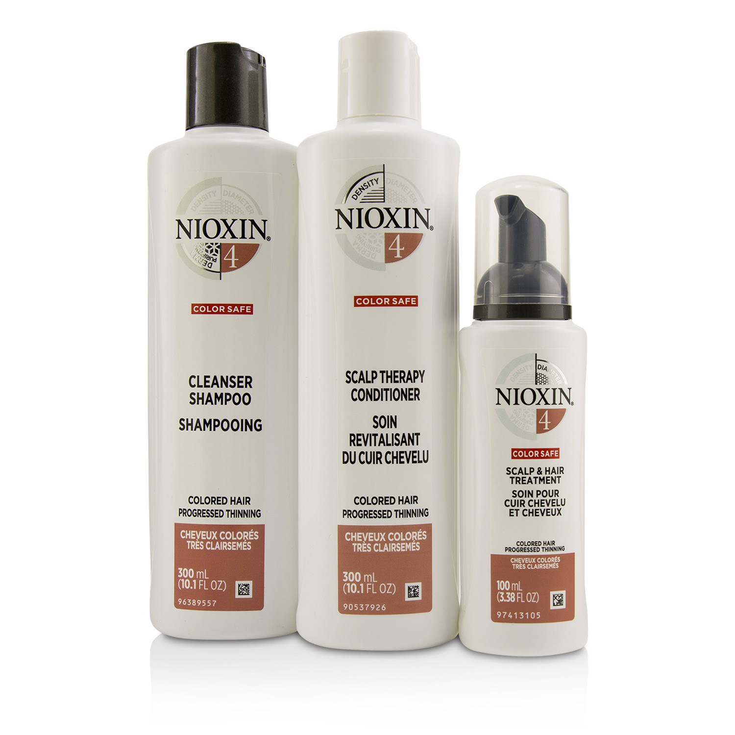 Nioxin 3D Care System Kit 4 - For Colored Hair, Progressed Thinning, Balanced Moisture 3pcs