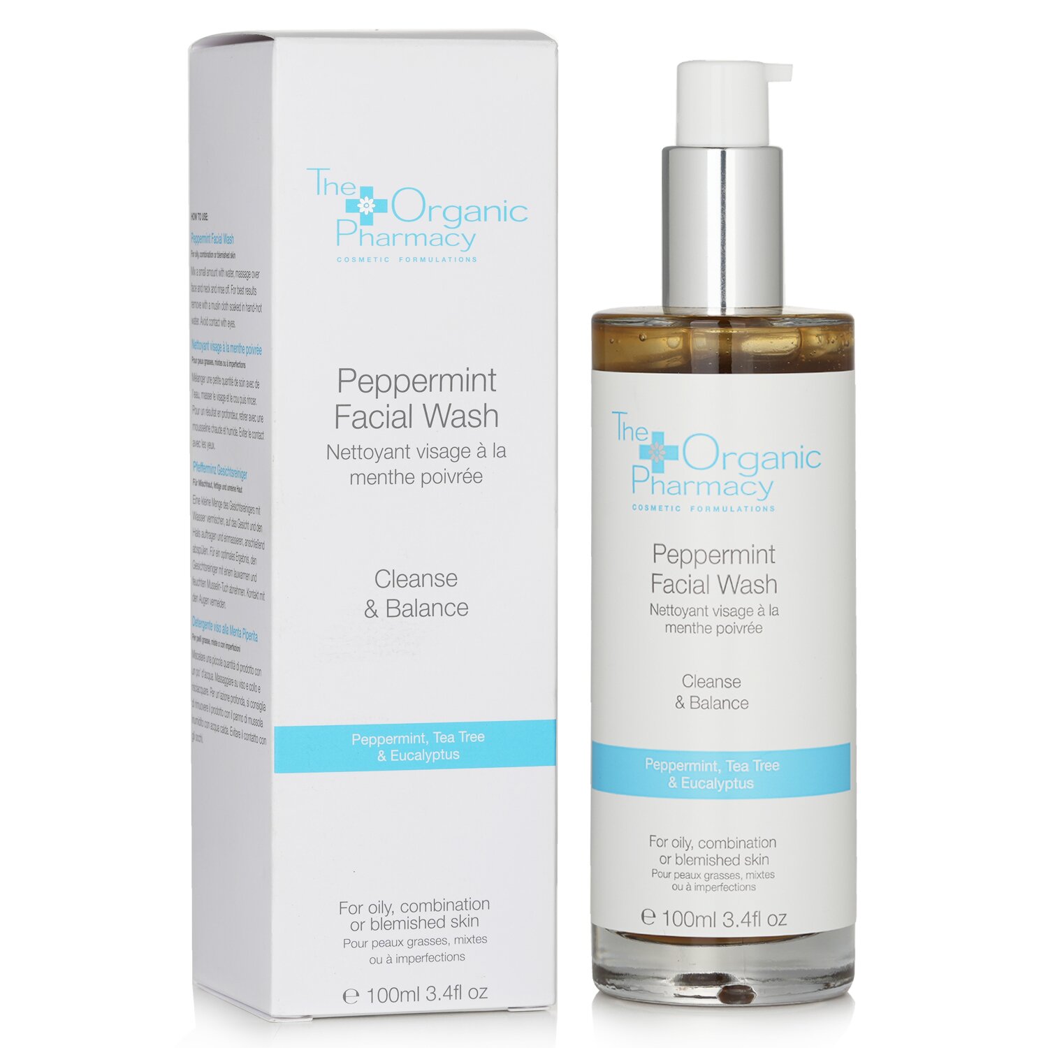 The Organic Pharmacy Peppermint Facial Wash - For Blemished Skin 100ml/3.3oz