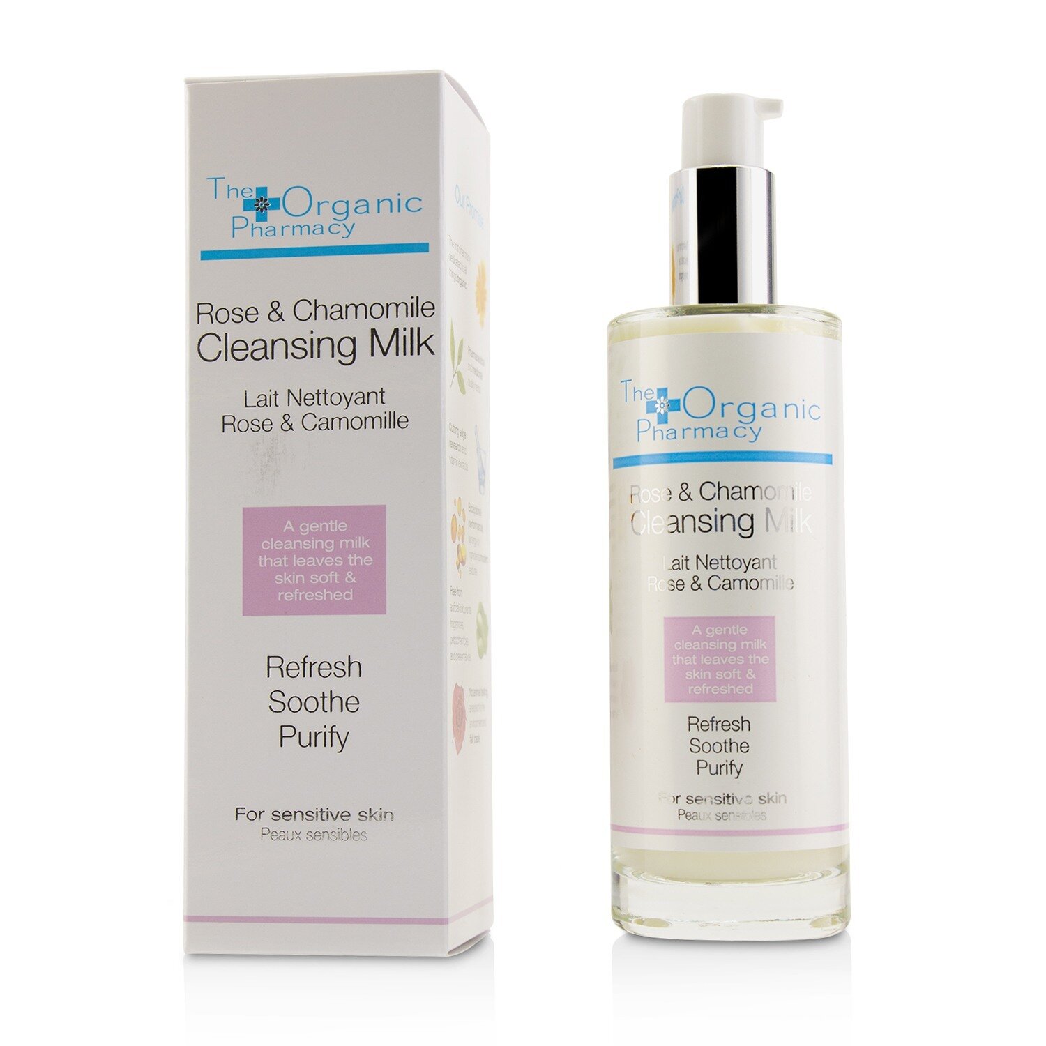 The Organic Pharmacy Rose & Chamomile Cleansing Milk - For Sensitive Skin 100ml/3.3oz