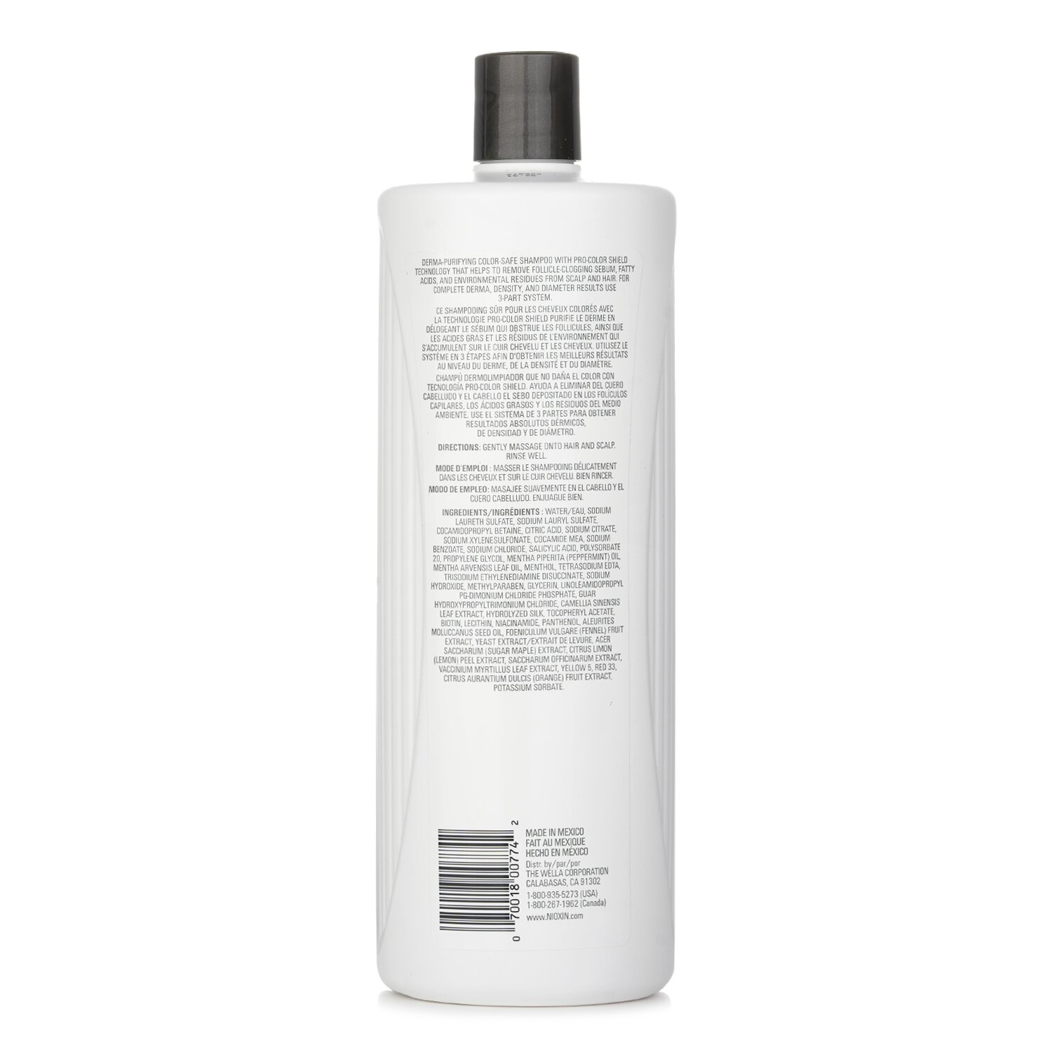 Nioxin Derma Purifying System 6 Cleanser Shampoo (Chemically Treated Hair, Progressed Thinning, Color Safe) 1000ml/33.8oz