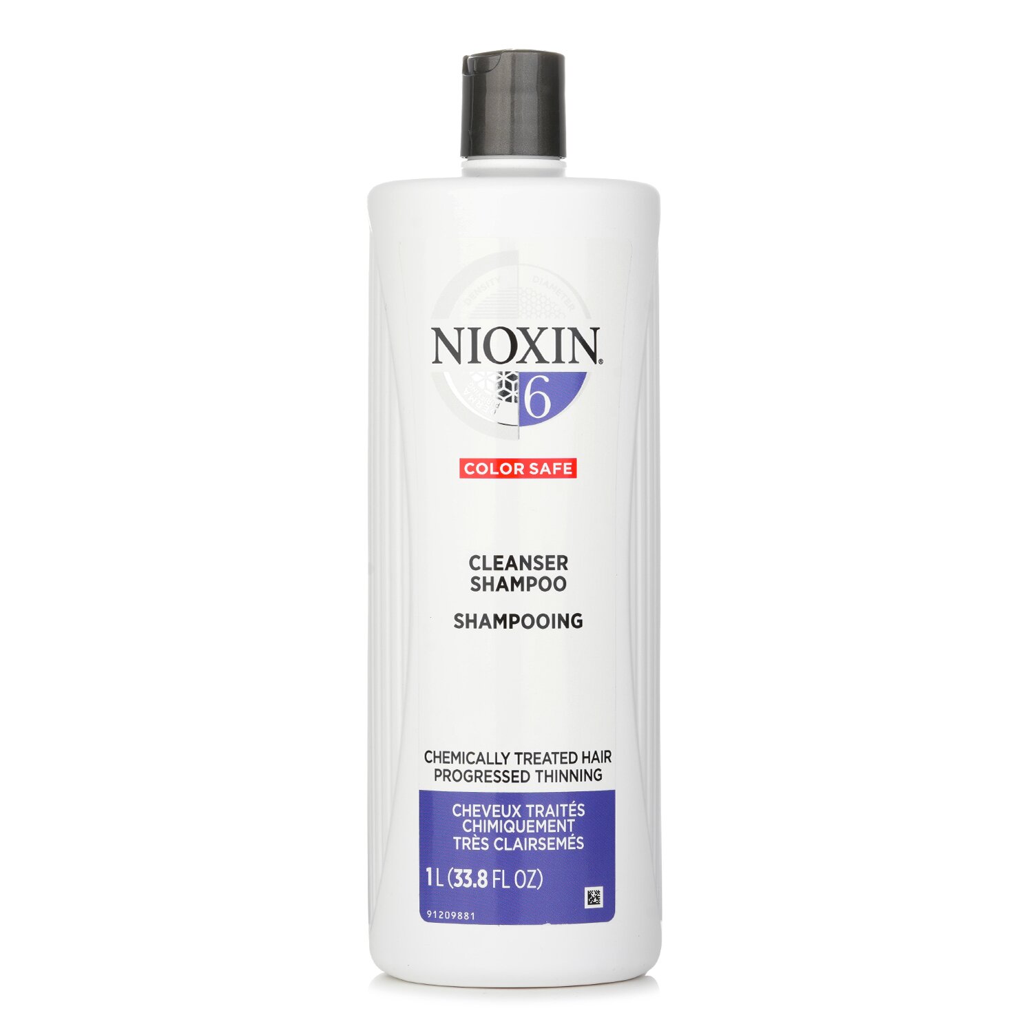 Nioxin Derma Təmizləyici Sistem 6 Təmizləyici Şampun (Kimyəvi İşlənmiş Saçlar, İrəliləmiş İncəlmə, Rəng Təhlükəsiz) 1000ml/33.8oz