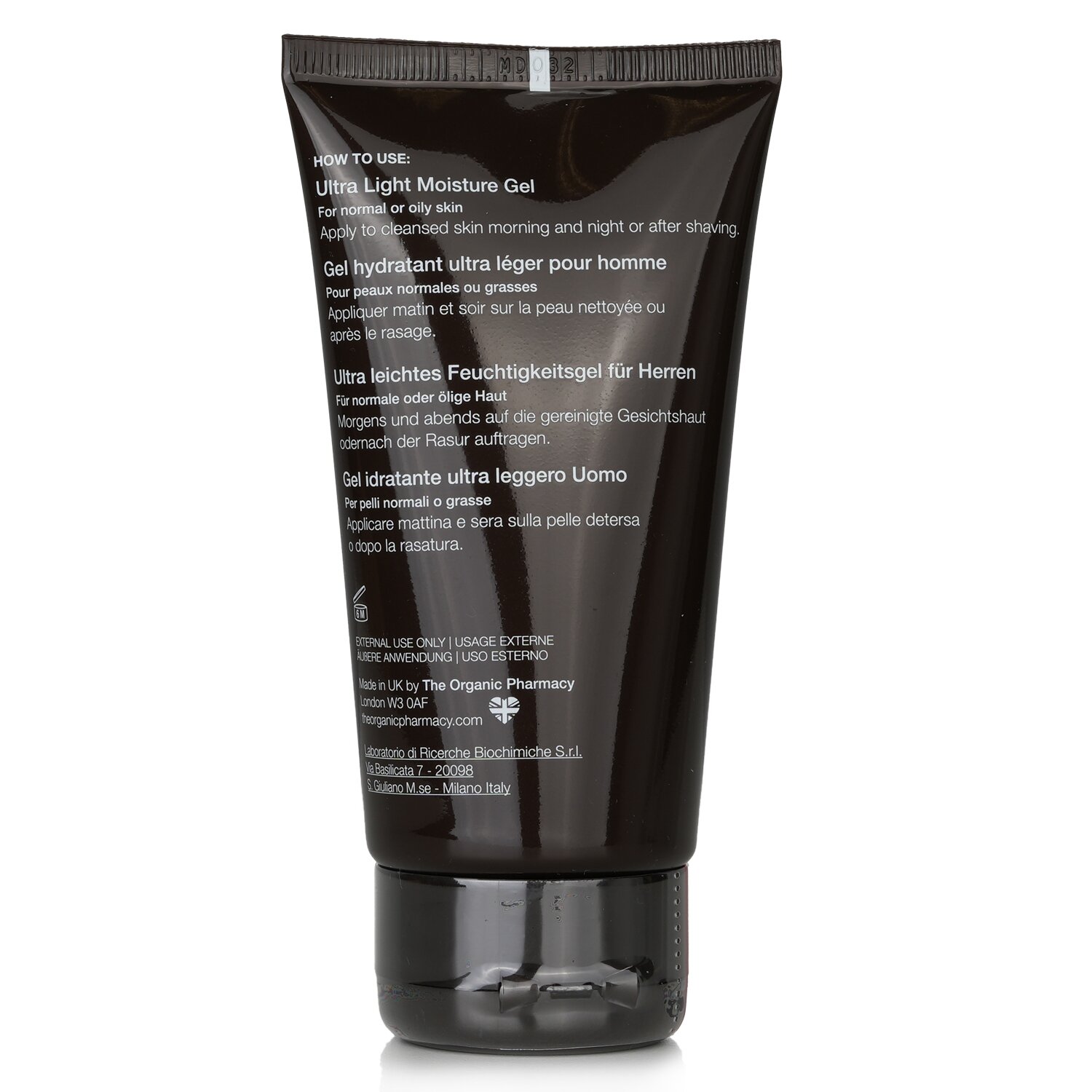 The Organic Pharmacy Men Ultra Light Moisture Gel - Hydrate & Refresh - For Normal & Oily Skin 75ml/2.5oz