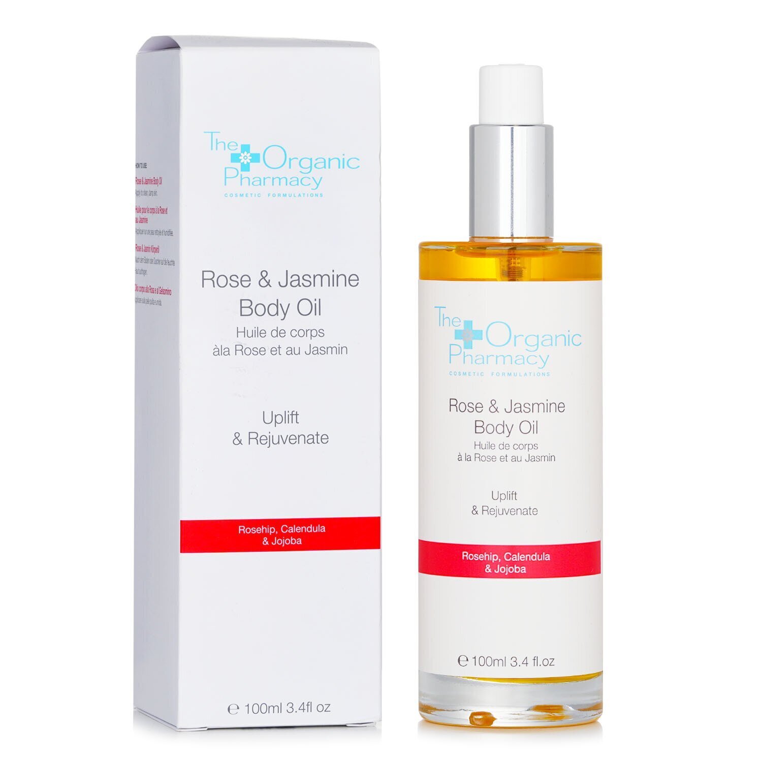 The Organic Pharmacy Rose & Jasmine Body Oil 100ml/3.4oz