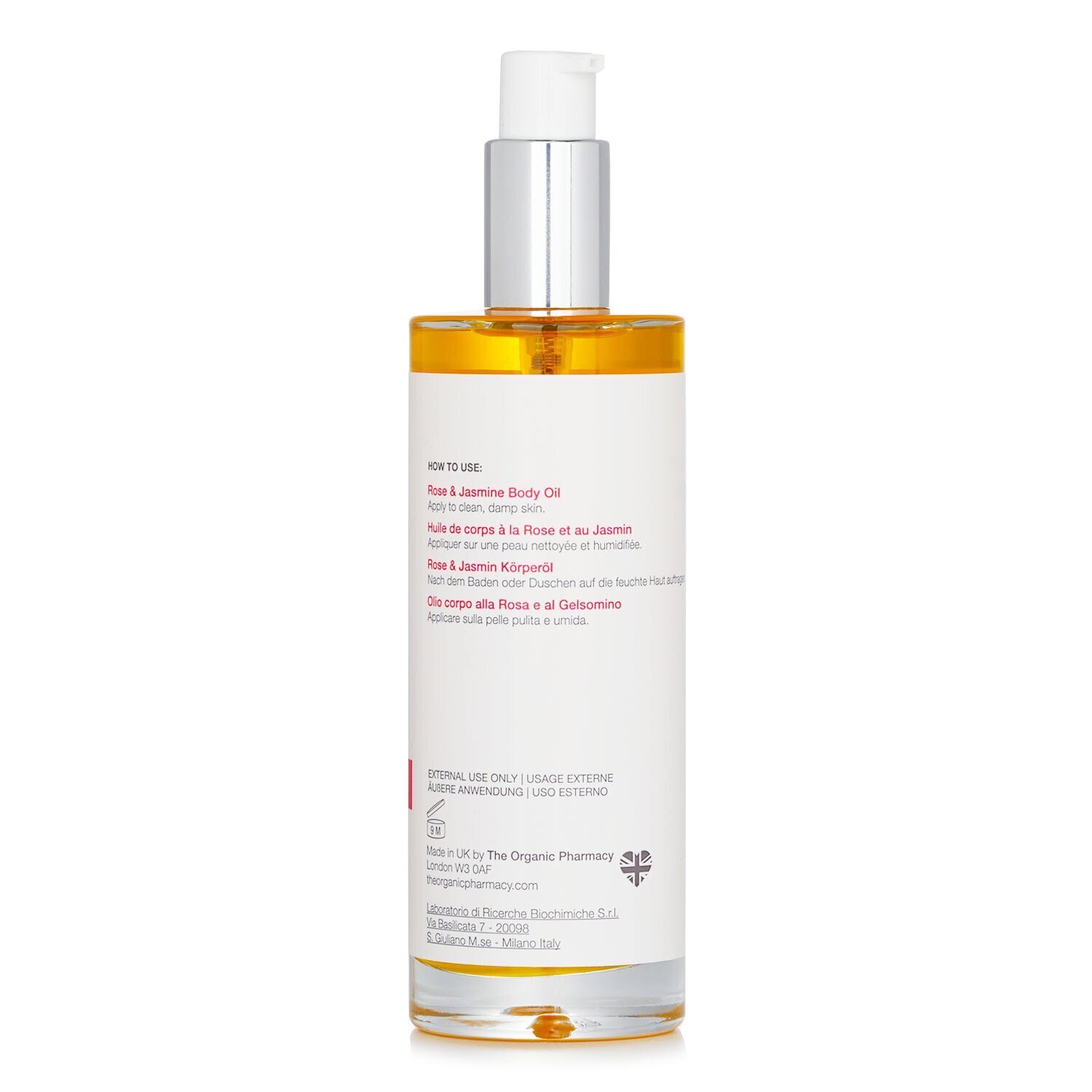 The Organic Pharmacy Rose & Jasmine Body Oil 100ml/3.4oz