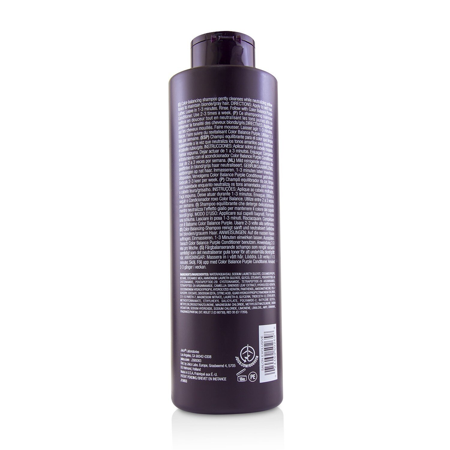 Joico شامبو أرجواني Color Balance (يزيل الألوان النحاسية/الصفراء عن الشعر الأشقر/الرمادي) 1000ml/33.8oz