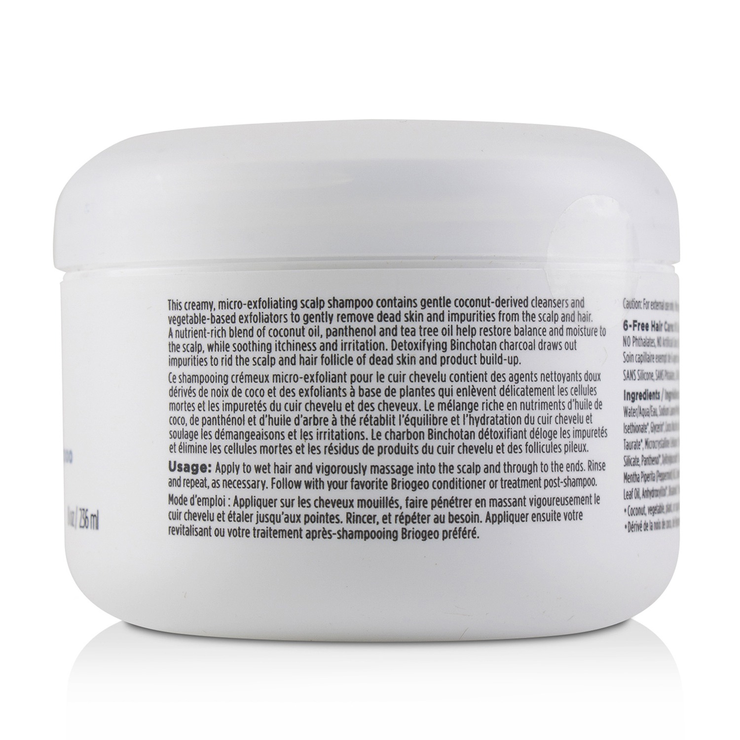 Briogeo شامبو مقشر دقيق بزيت جوز الهند والفحم Scalp Revival 236ml/8oz