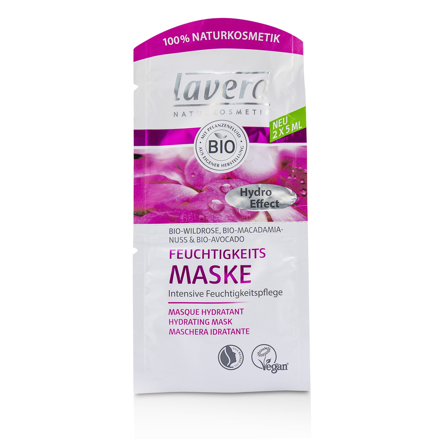 Lavera Organic Wild Rose Hydro Effect Hydrating Mask 2x5ml