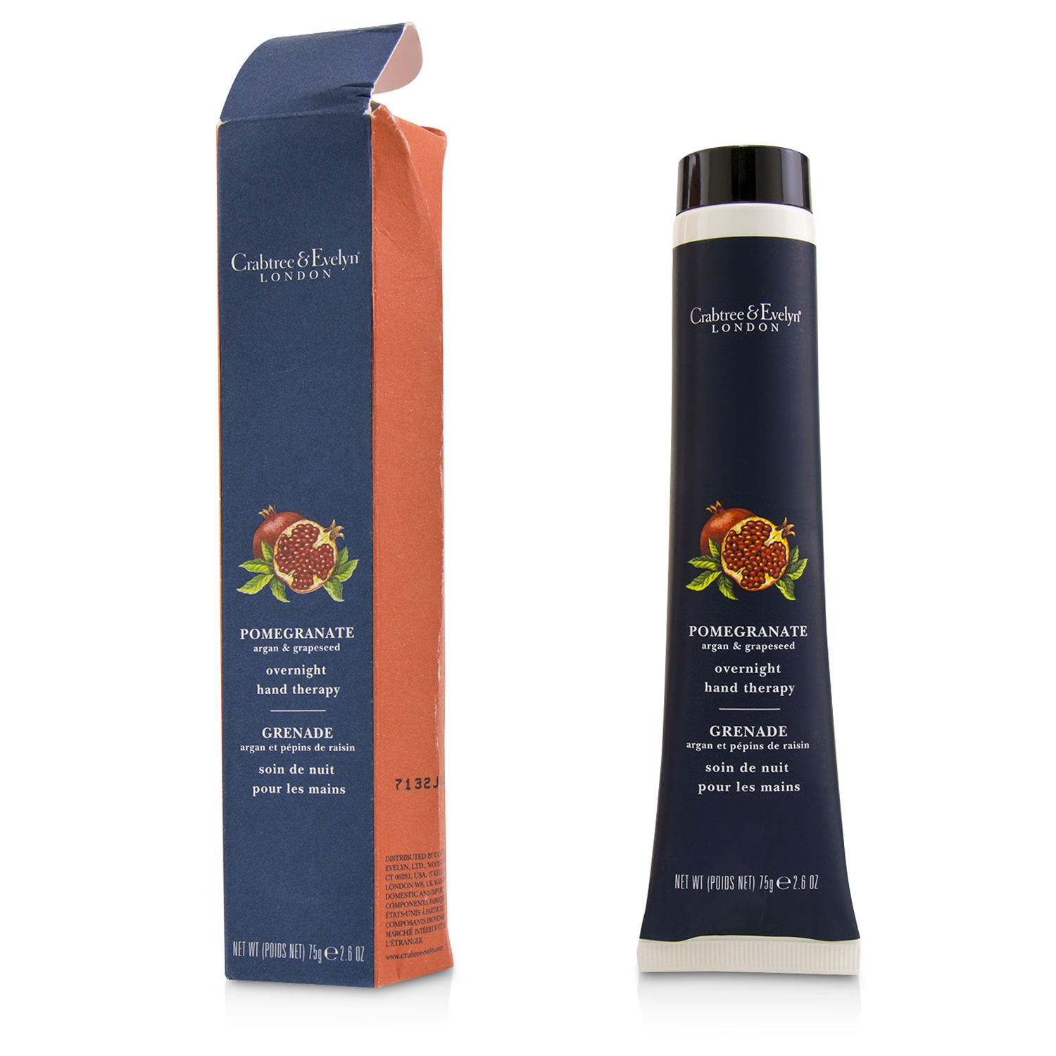 Crabtree & Evelyn Pomegranate, Argan & Grapeseed Overnight Hand Therapy (Box Slightly Damaged) 75g/2.6oz