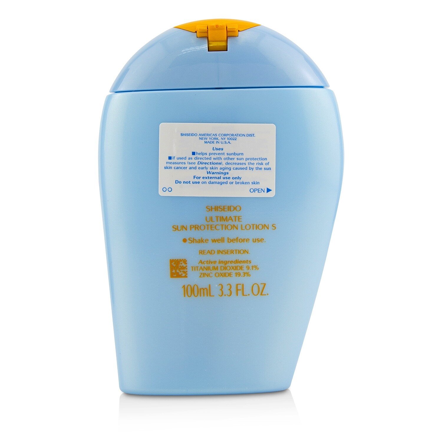 Shiseido Ultimate Sun Protection Lotion WetForce For Face & Body SPF 50+ - For Sensitive Skin & Children 100ml/3.3oz