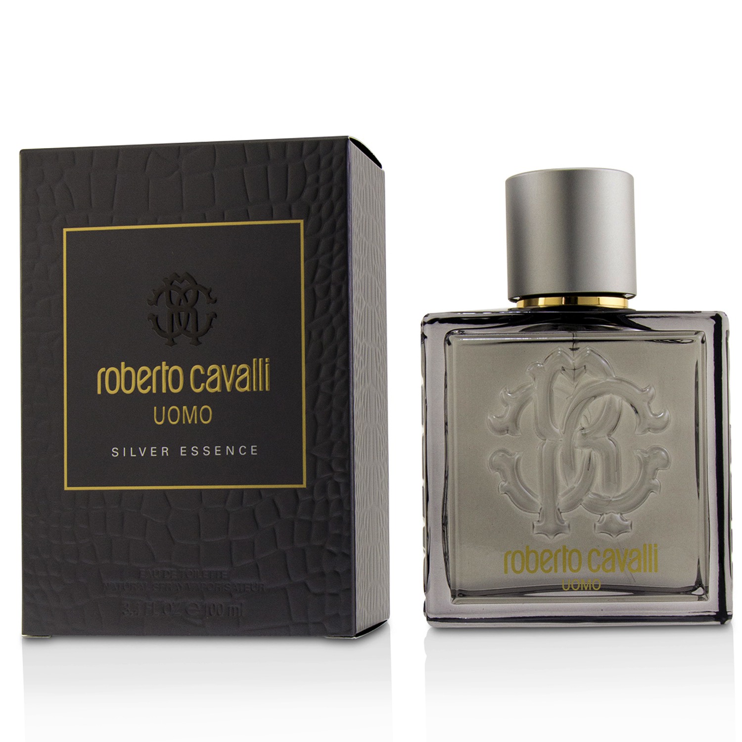 Roberto Cavalli Uomo Silver Essence Eau De Toilette Spray 100ml/3.3oz